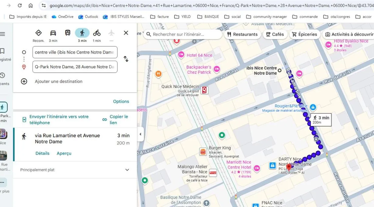 Parking in ibis Nice Centre Notre Dame