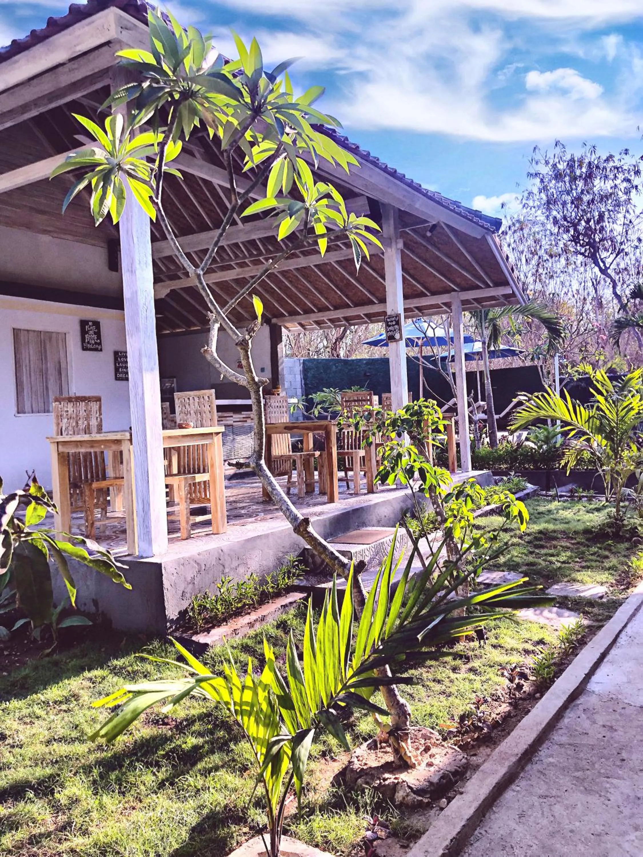 Garden view in The Lucky Cottage