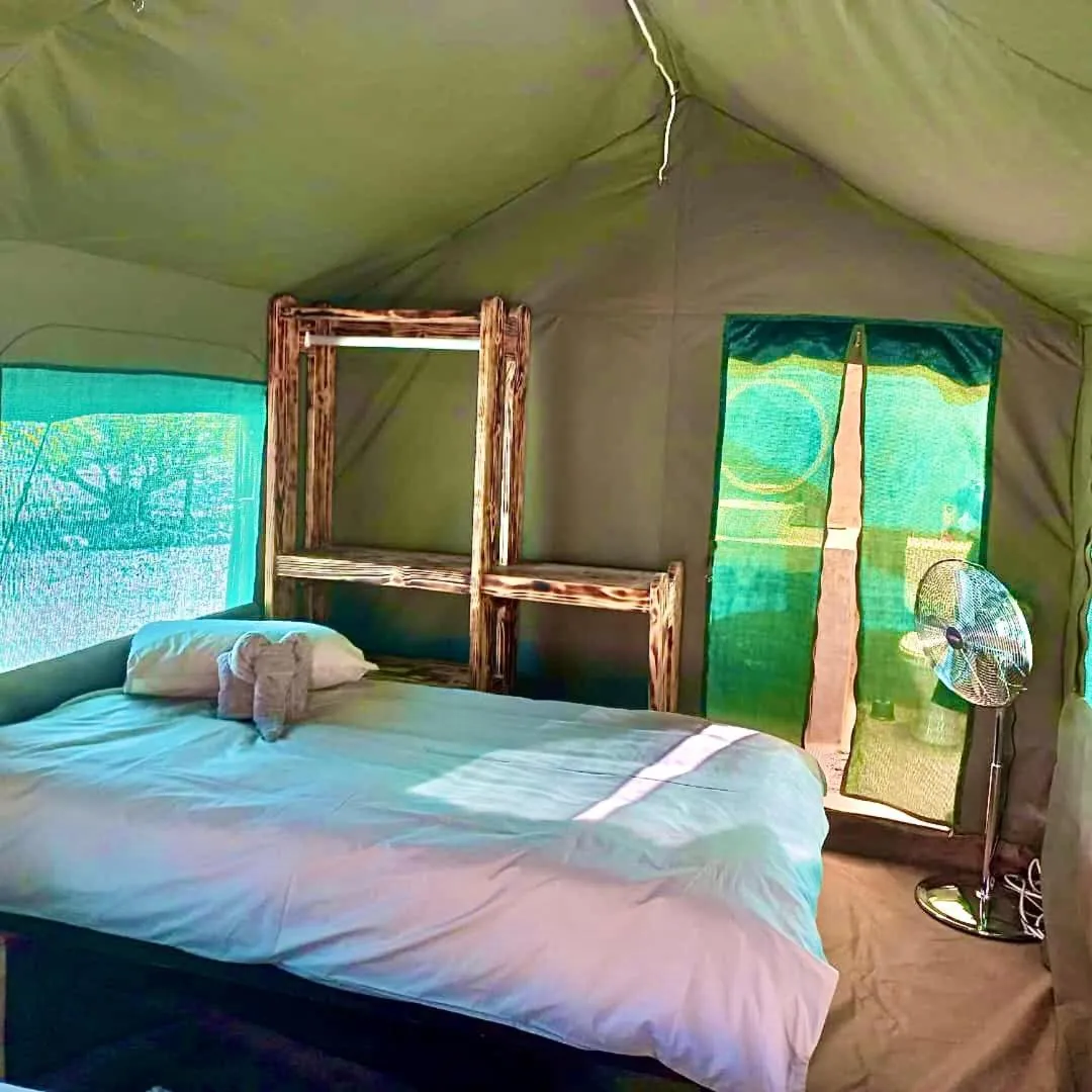 Bed in Khowarib Lodge