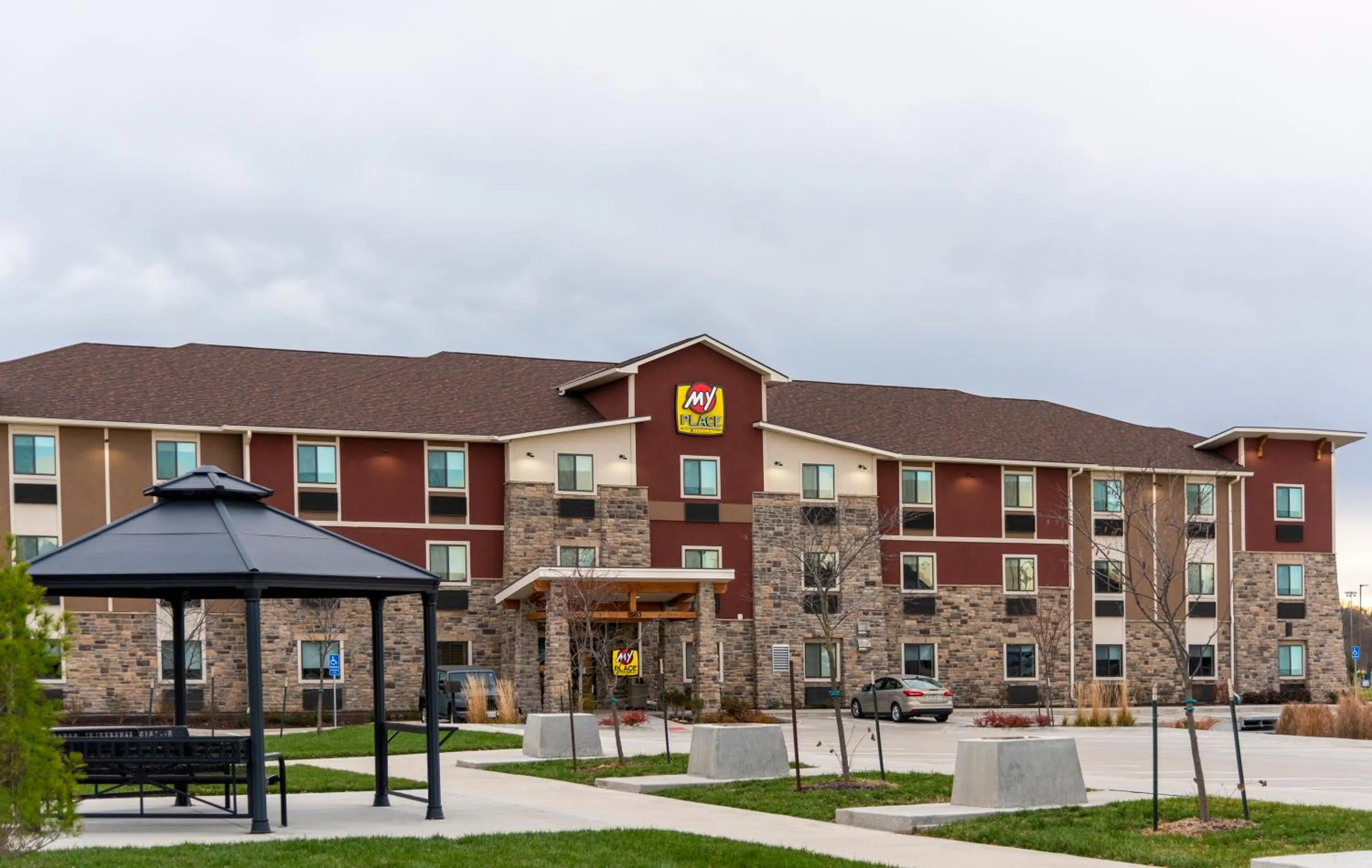 Property building in My Place Hotel-Overland Park, KS