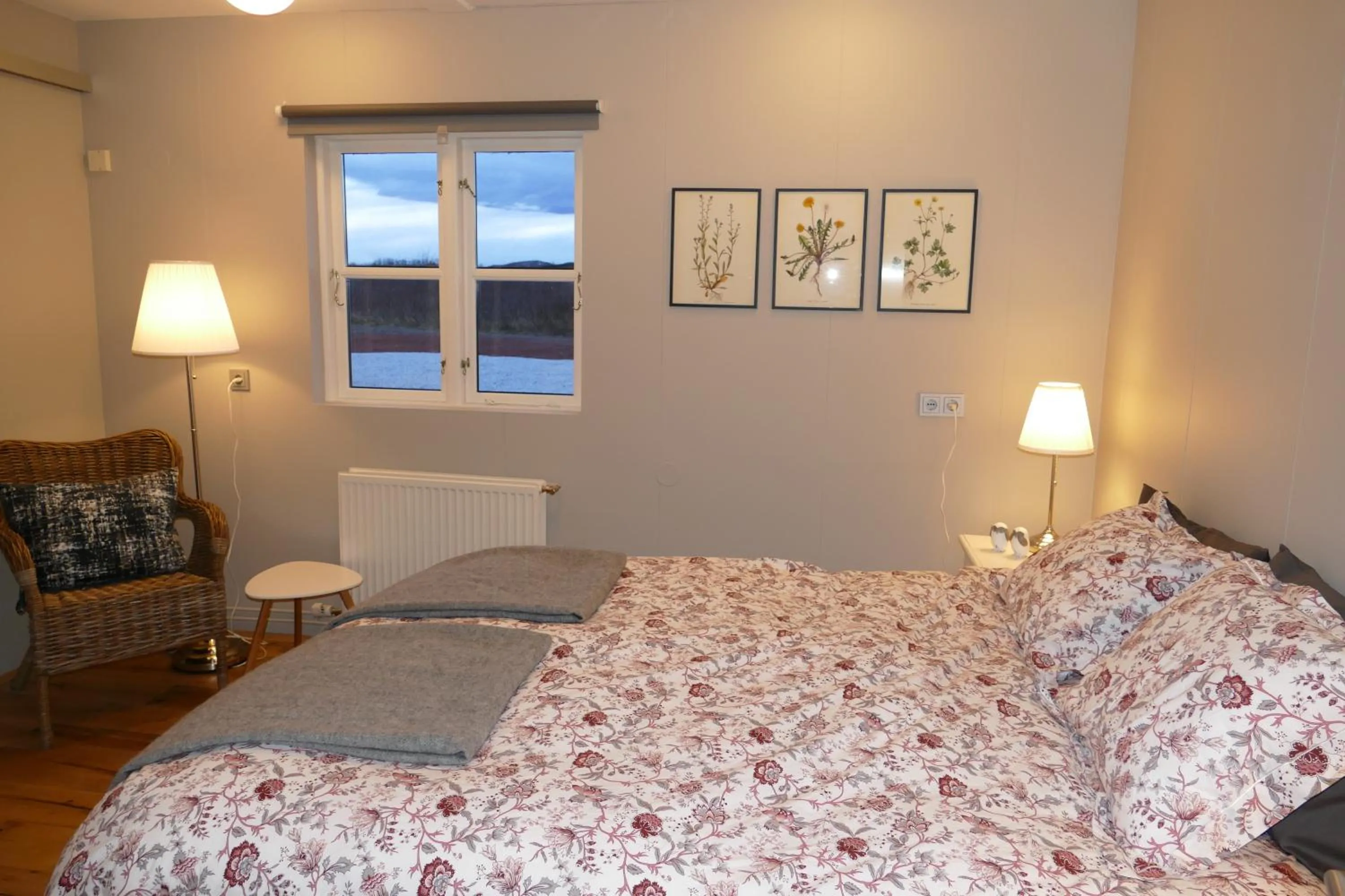 Bedroom, Bed in Riverfront romantic Asgardur vacation home of comfort