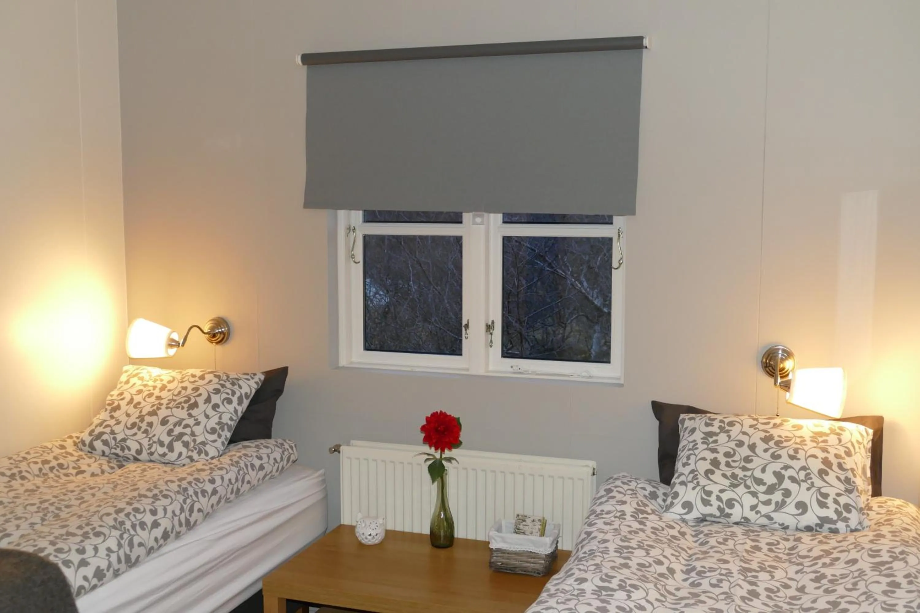 Bedroom, Bed in Riverfront romantic Asgardur vacation home of comfort