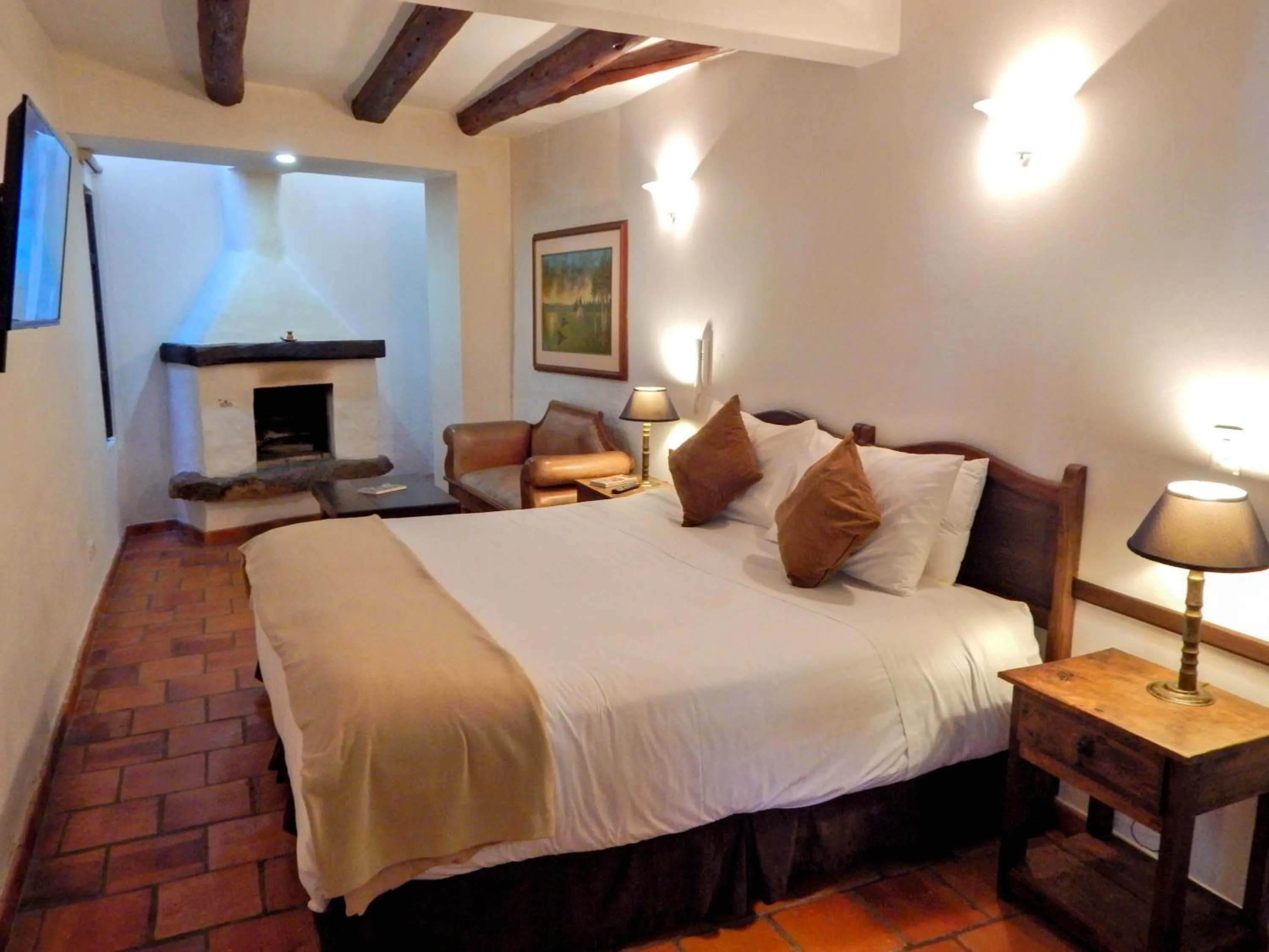 Bed in Hotel Mesón de los Virreyes