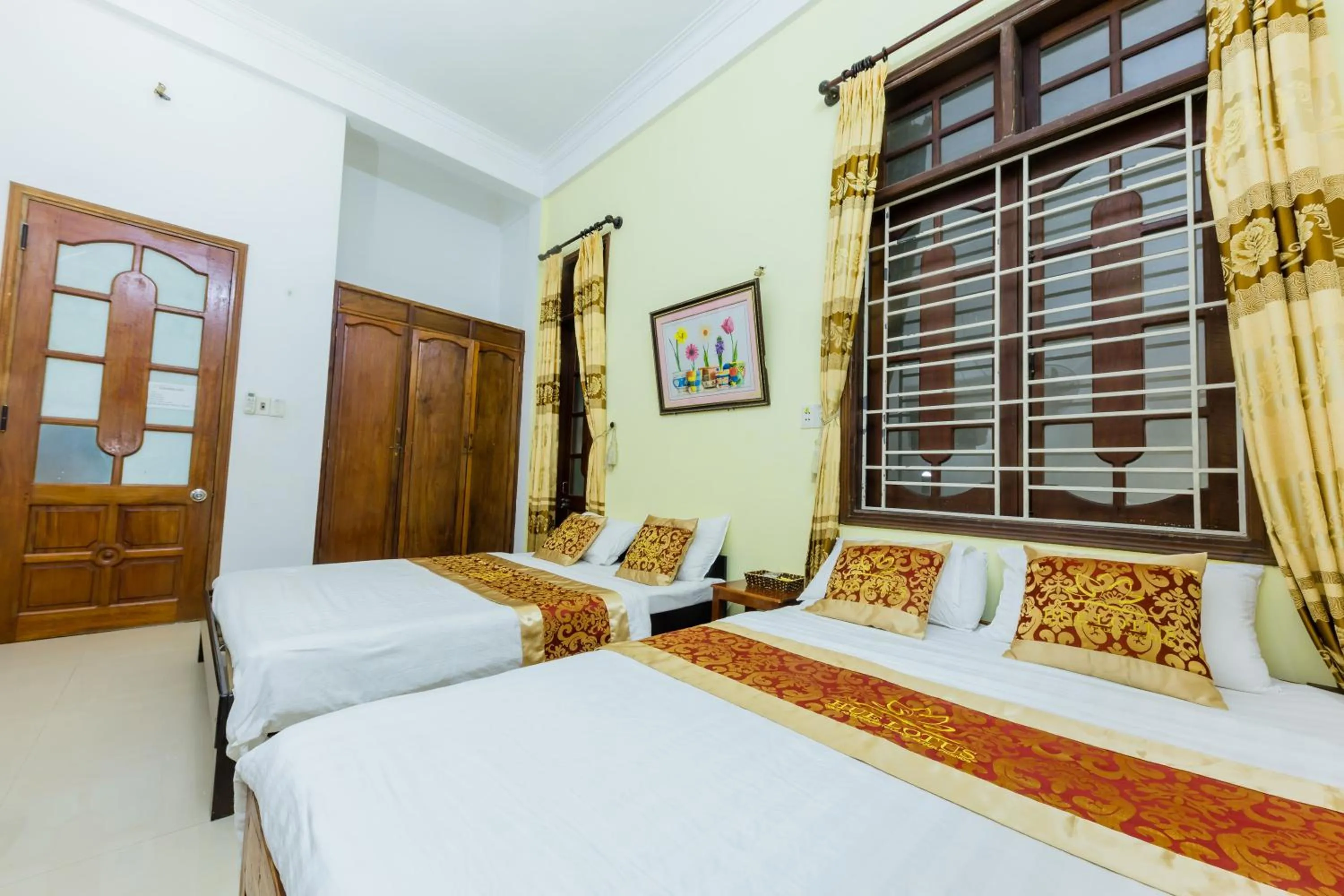 Bed in Hue Lotus Homestay