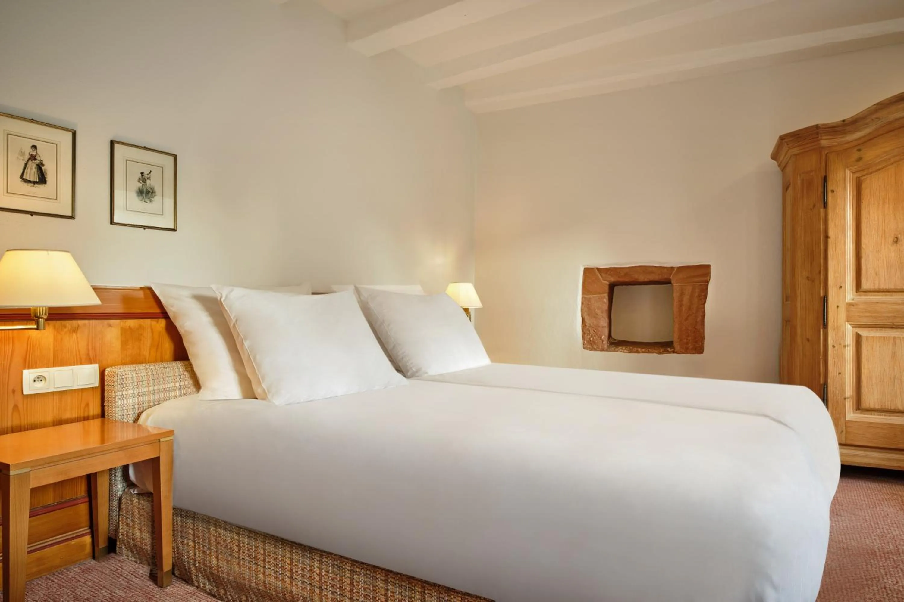Bedroom, Bed in Hotel & Spa A la cour d'Alsace by HappyCulture