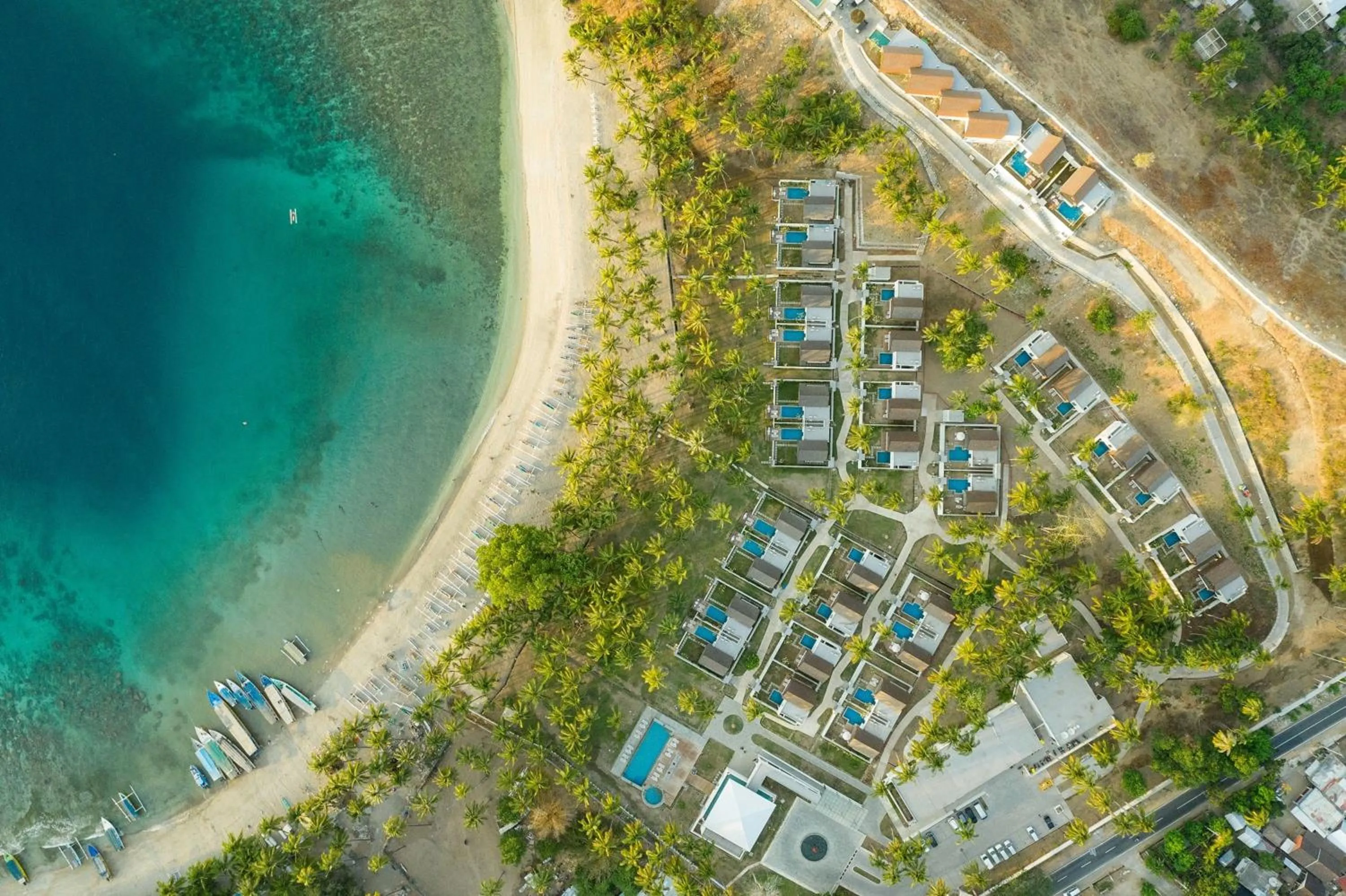 Bird's eye view in The Kayana Beach Lombok