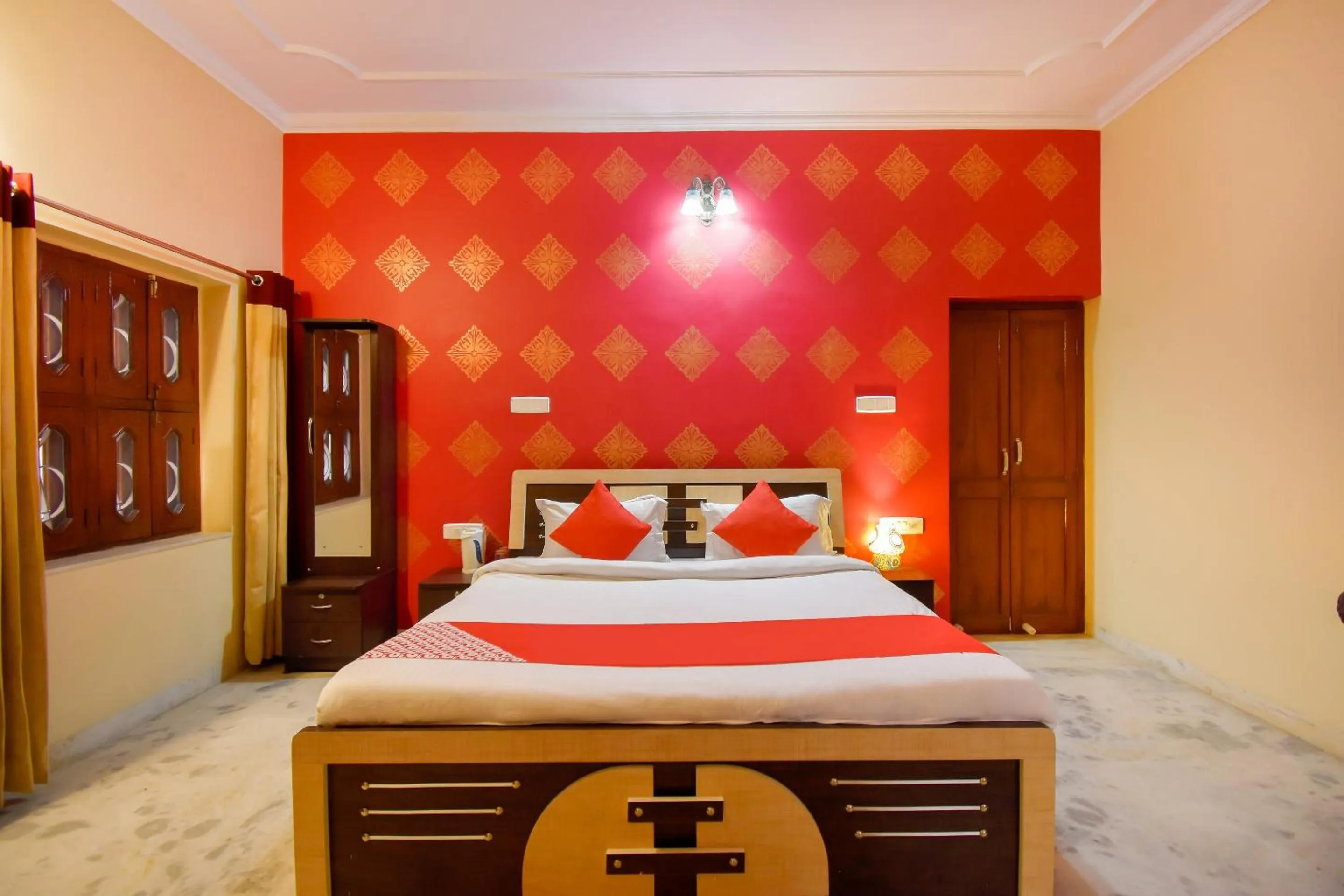 Bedroom, Bed in Hotel O The Nandini's Guest House