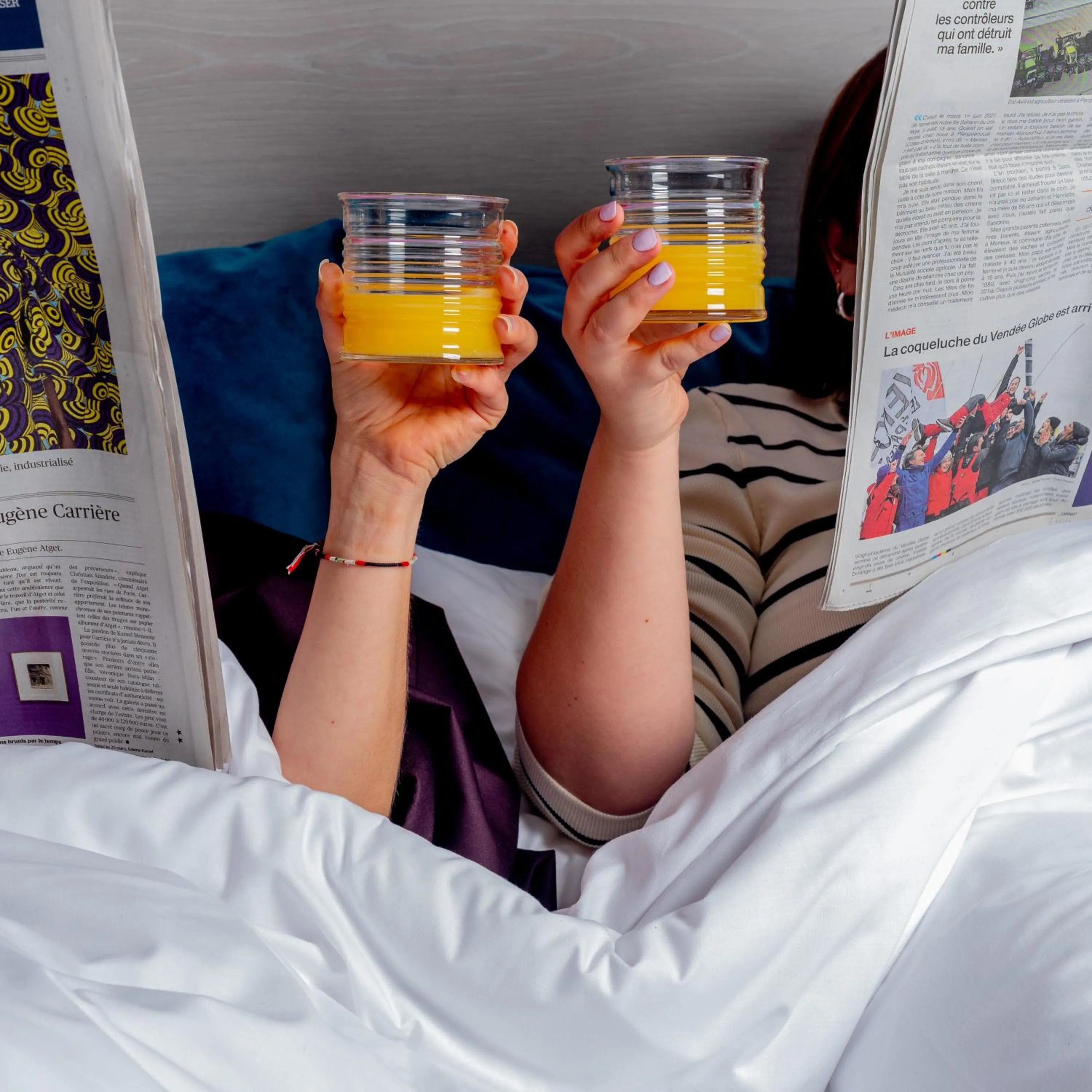 Bed in Logis Hôtel-Restaurant LE FONTARABIE