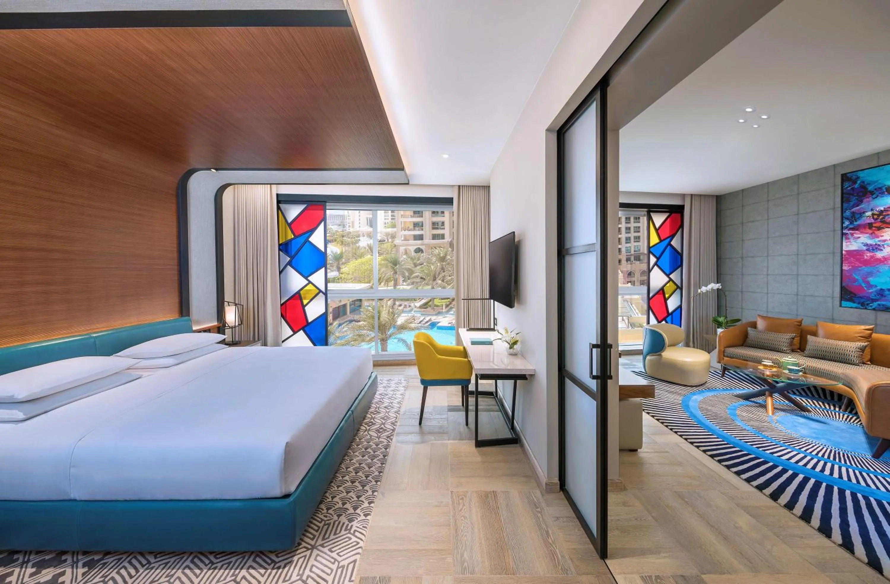 Bedroom, Bed in Andaz Dubai The Palm, By Hyatt