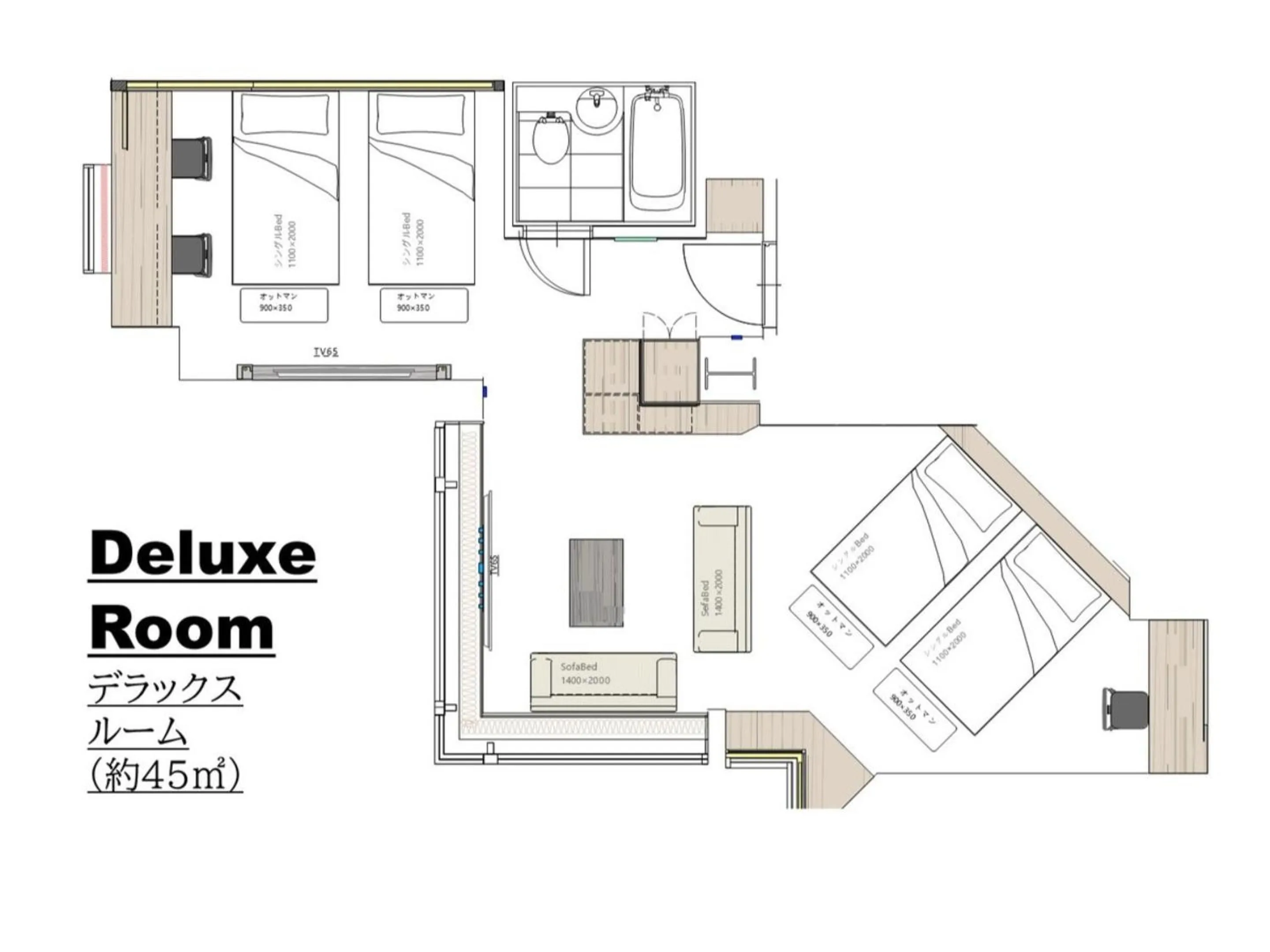 Floor plan in HOTEL FUKURACIA OSAKA-BAY