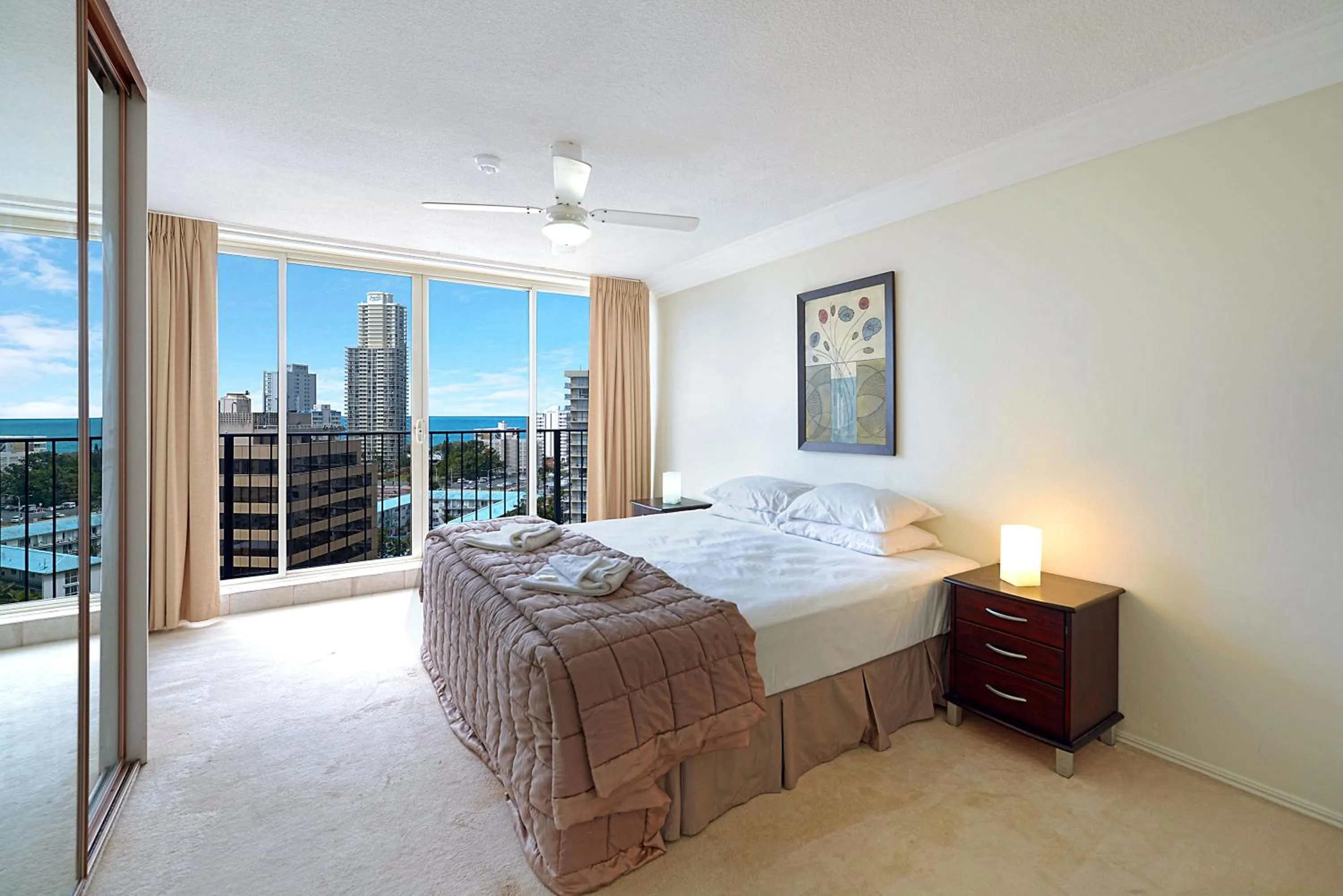 Bedroom, Bed in Condor Apartments by Gold Coast Premium