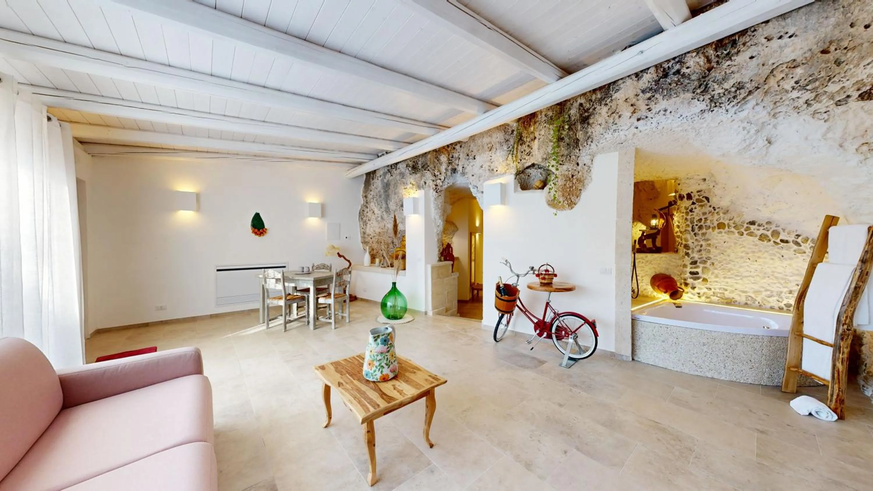 Living room, Bed in Masseria Torre Rossa