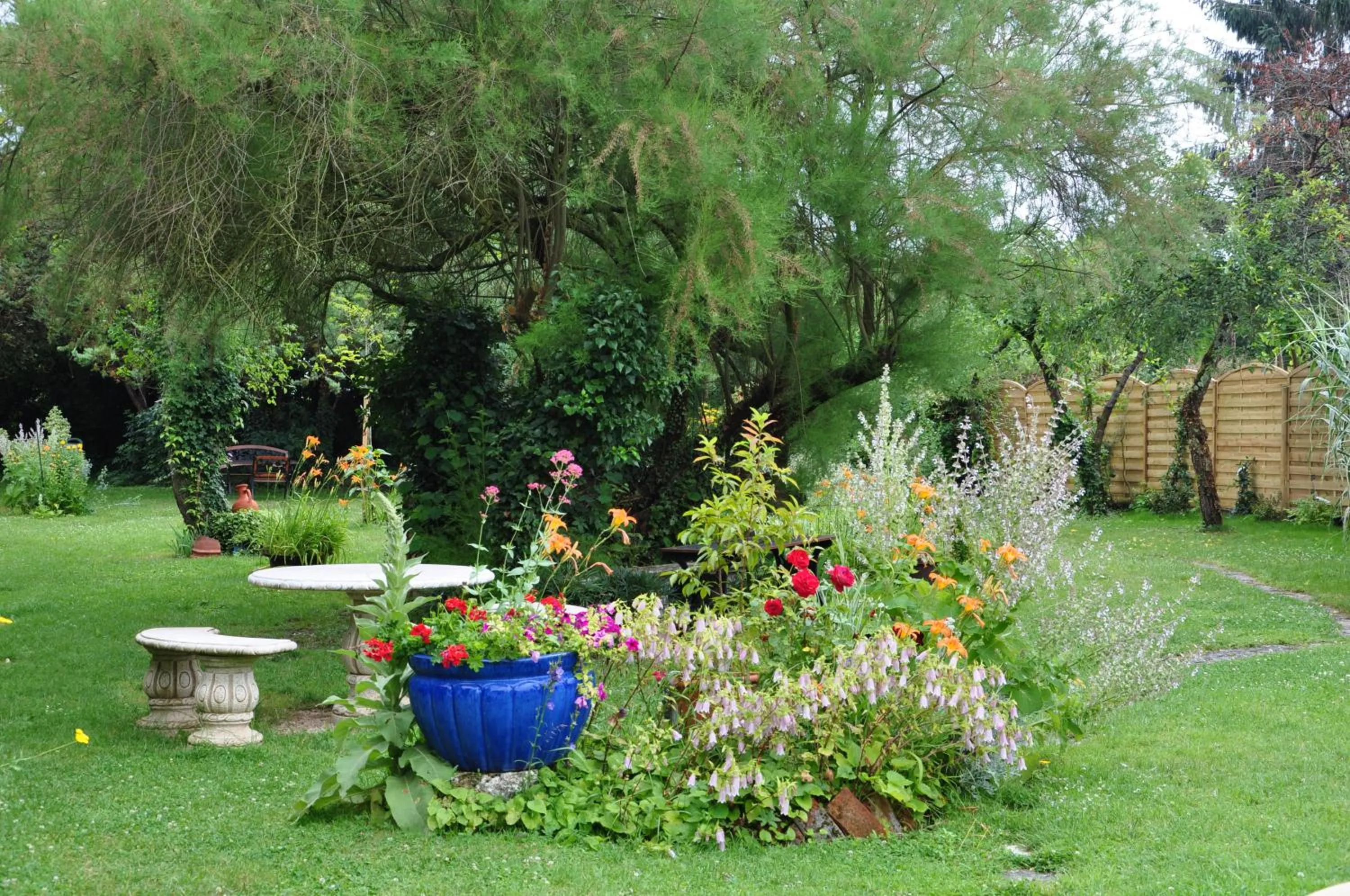 Garden in Logis Auberge Du Centre