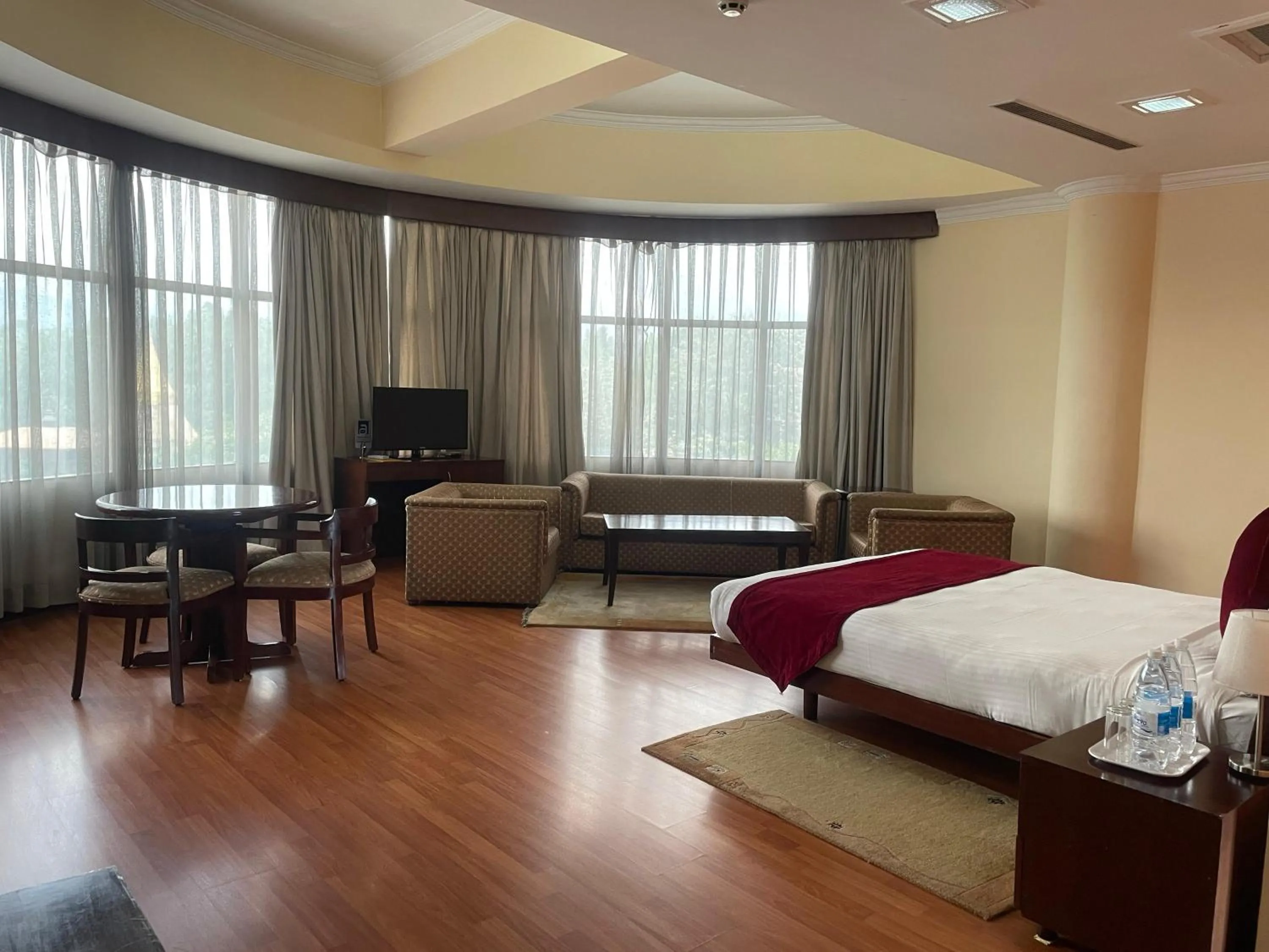 View (from property/room), Bed in Airport Hotel Kathmandu - Near Pashupatinath Temple