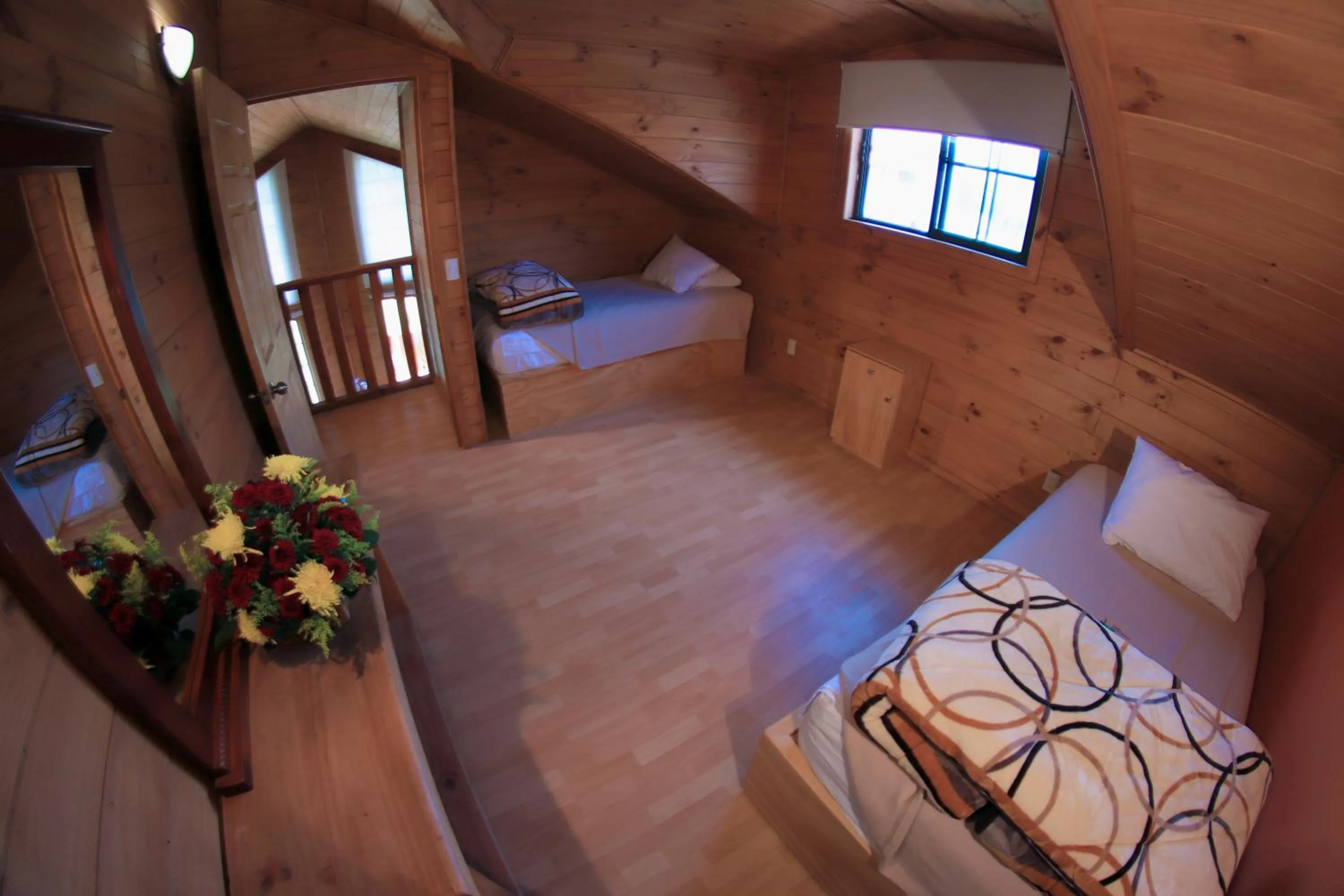 Bed in Cabañas Molino del Rey