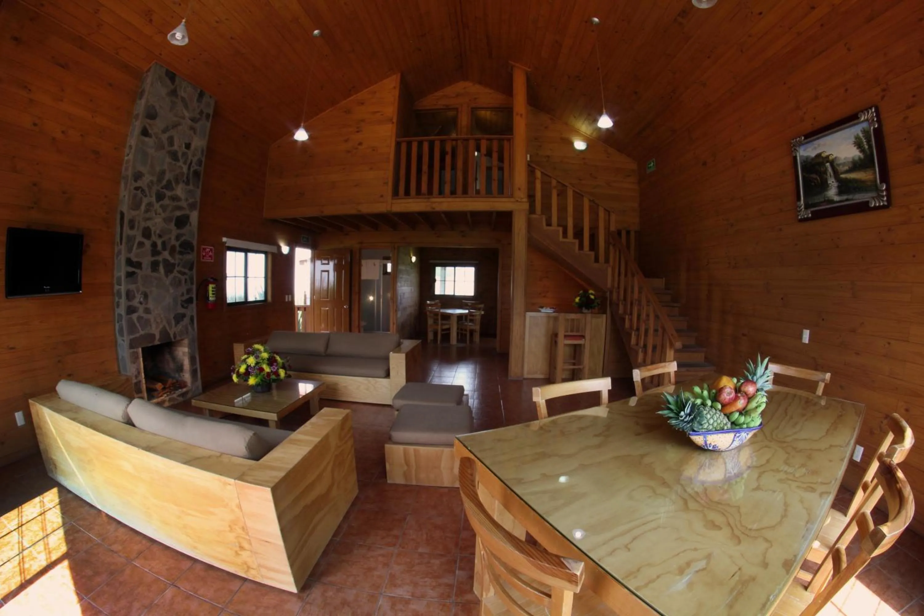 Living room in Cabañas Molino del Rey