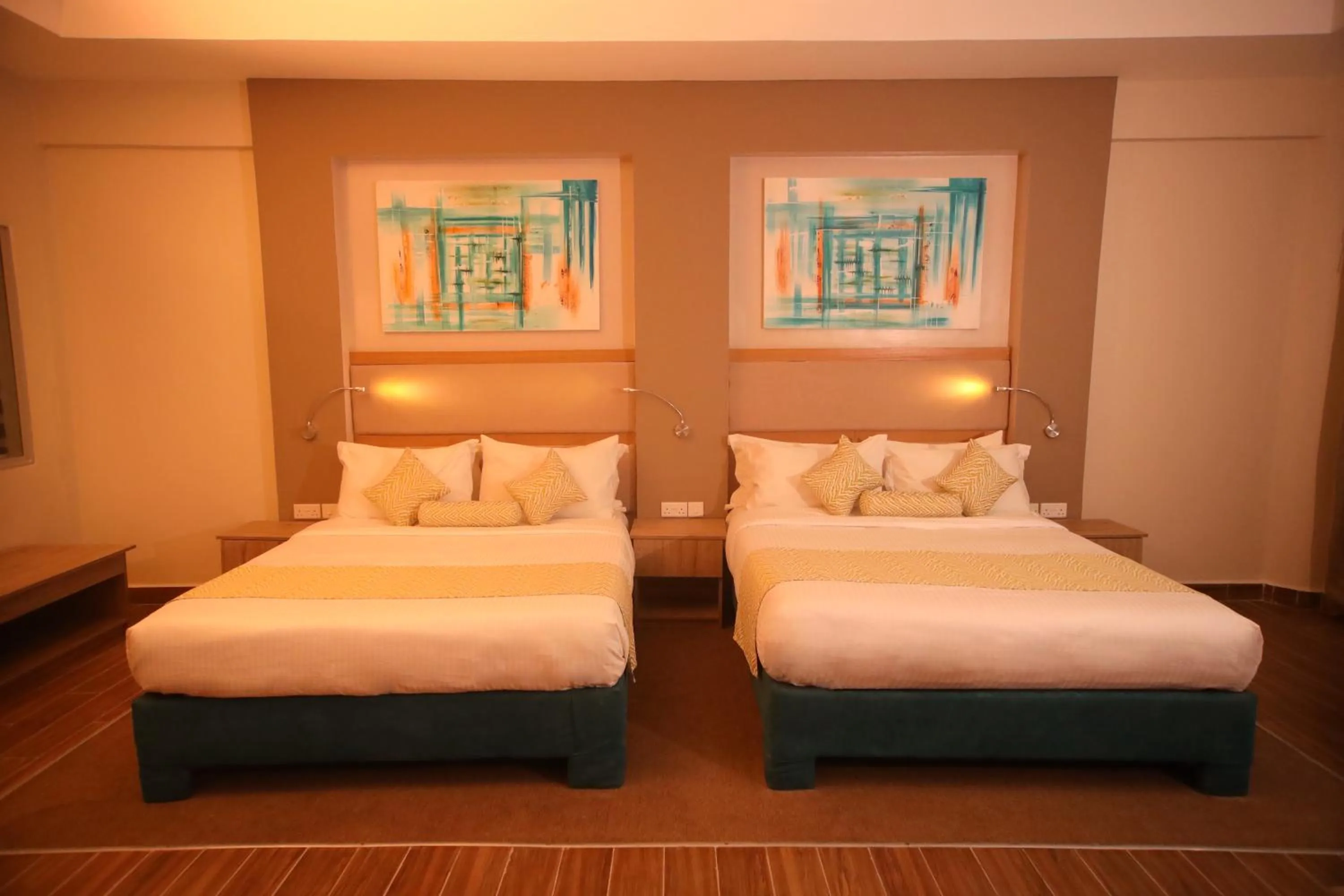 Bed in PrideInn Plaza Nairobi Airport