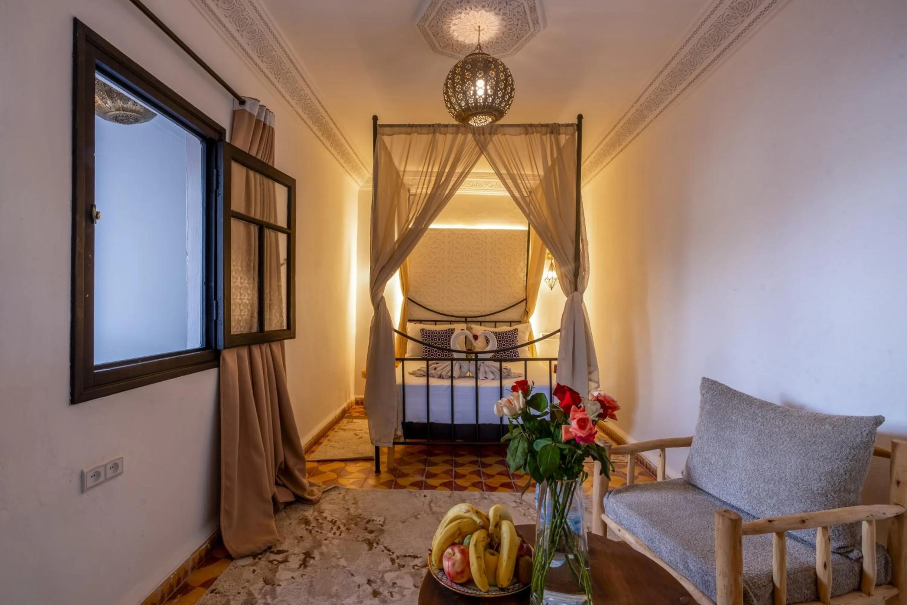 Bed in Riad des remparts Marrakech