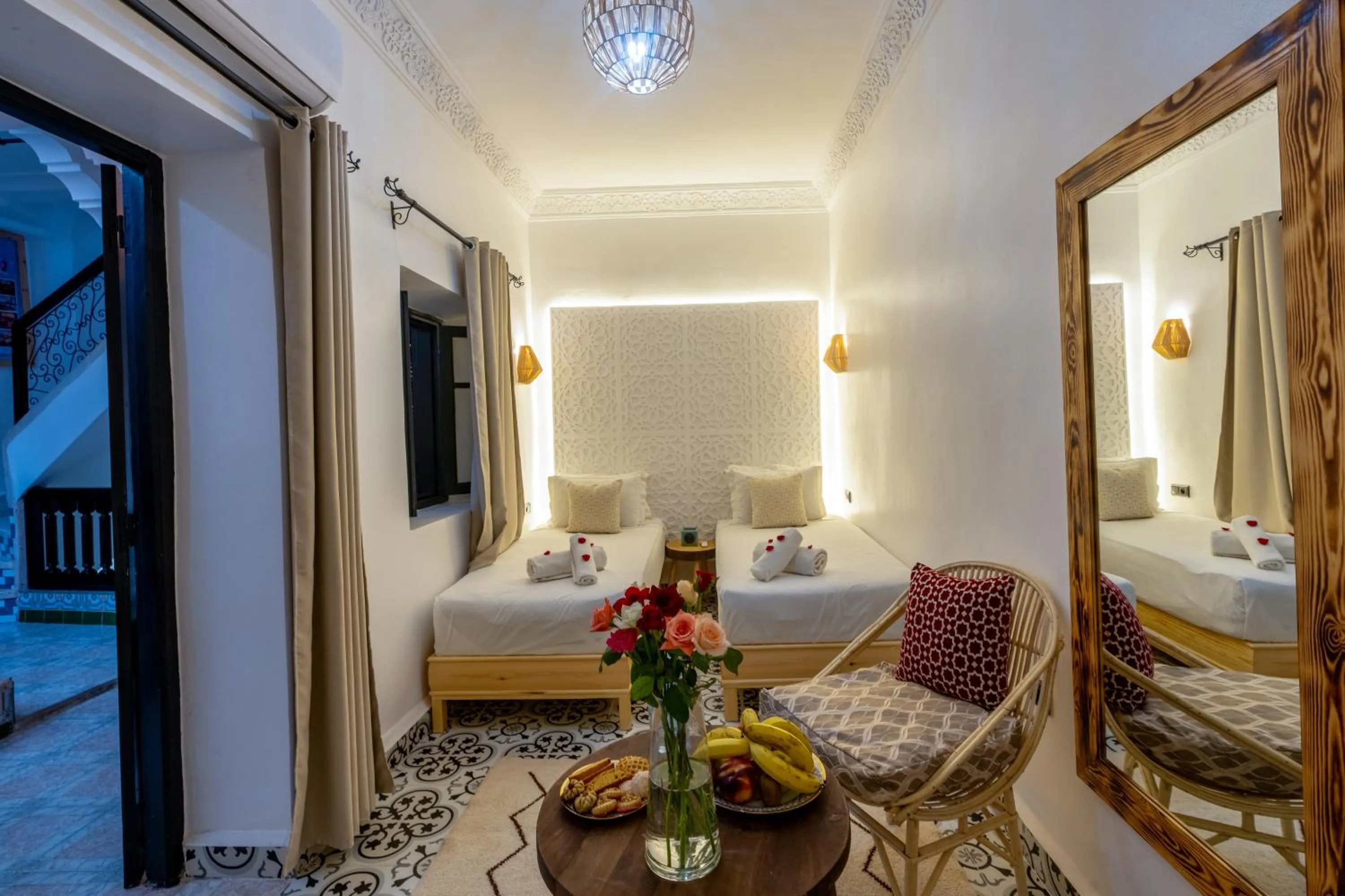 Bed in Riad des remparts Marrakech