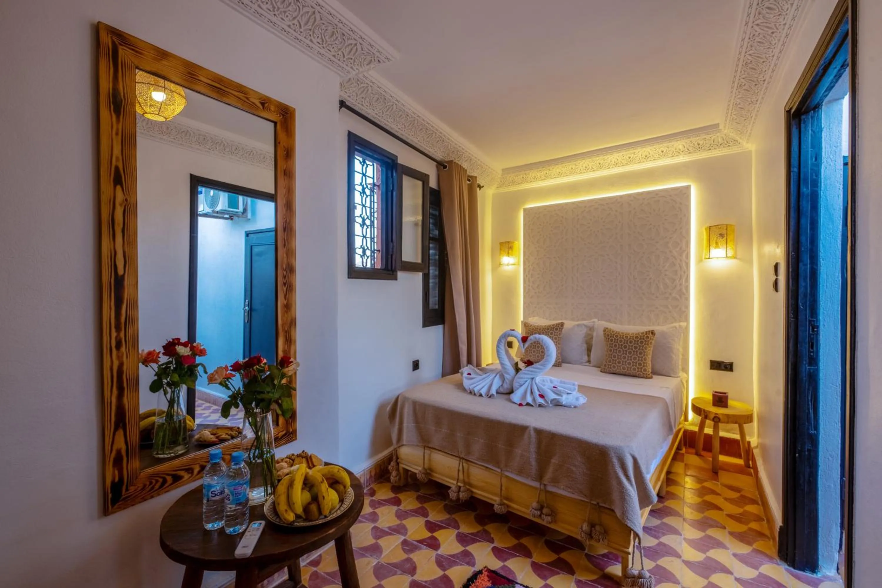 Bed in Riad des remparts Marrakech