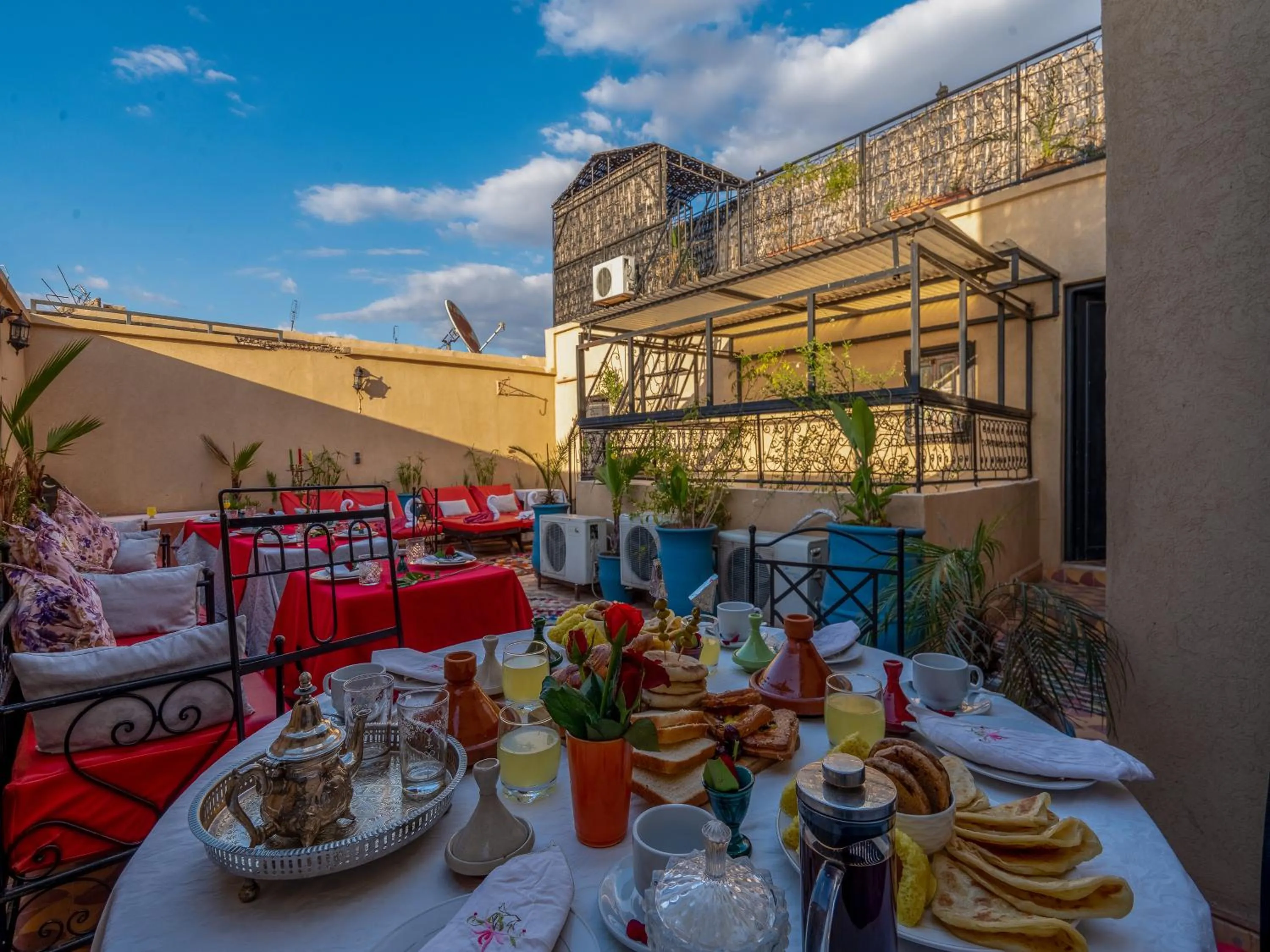 Continental breakfast in Riad des remparts Marrakech