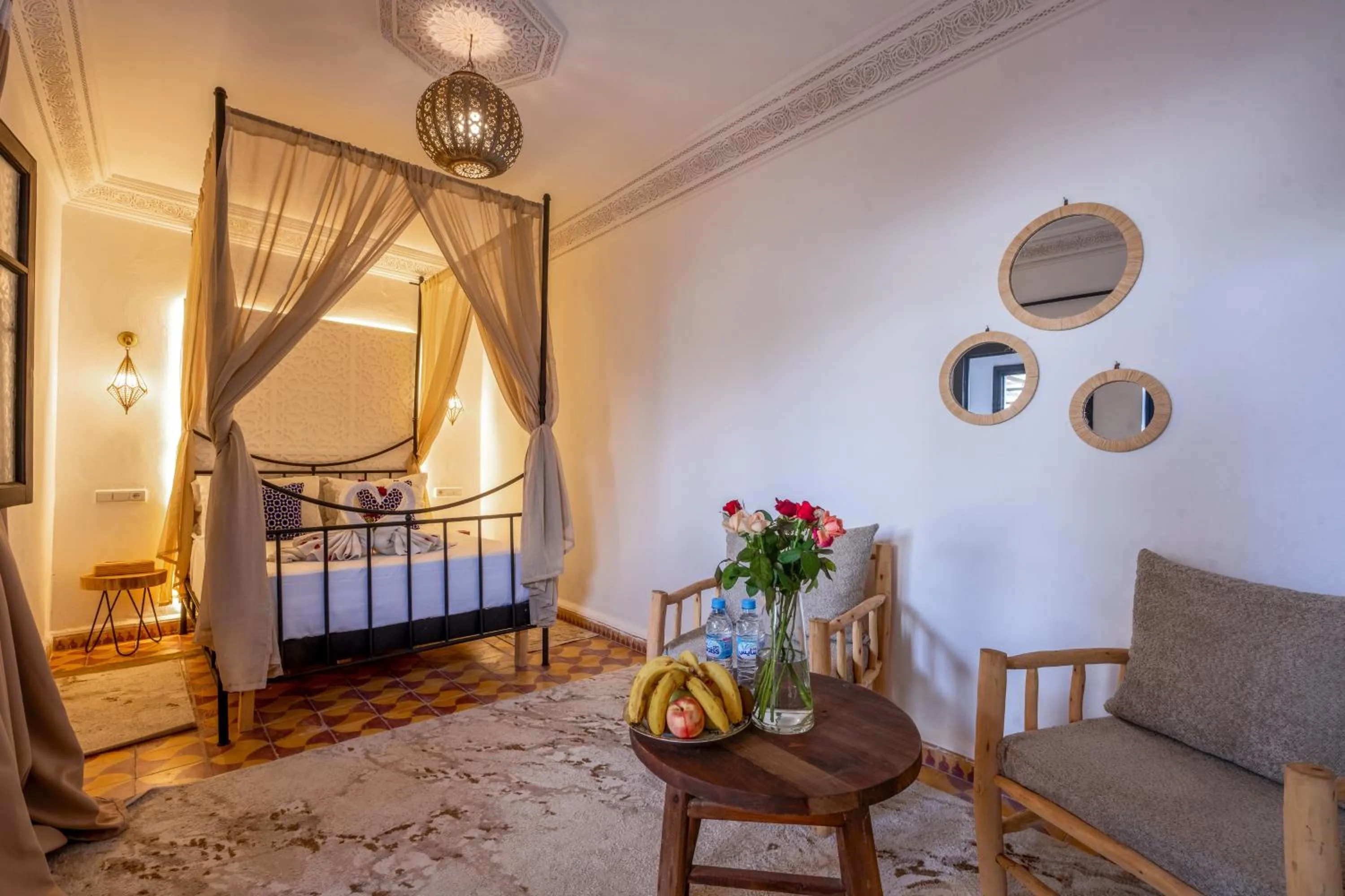 Bed in Riad des remparts Marrakech