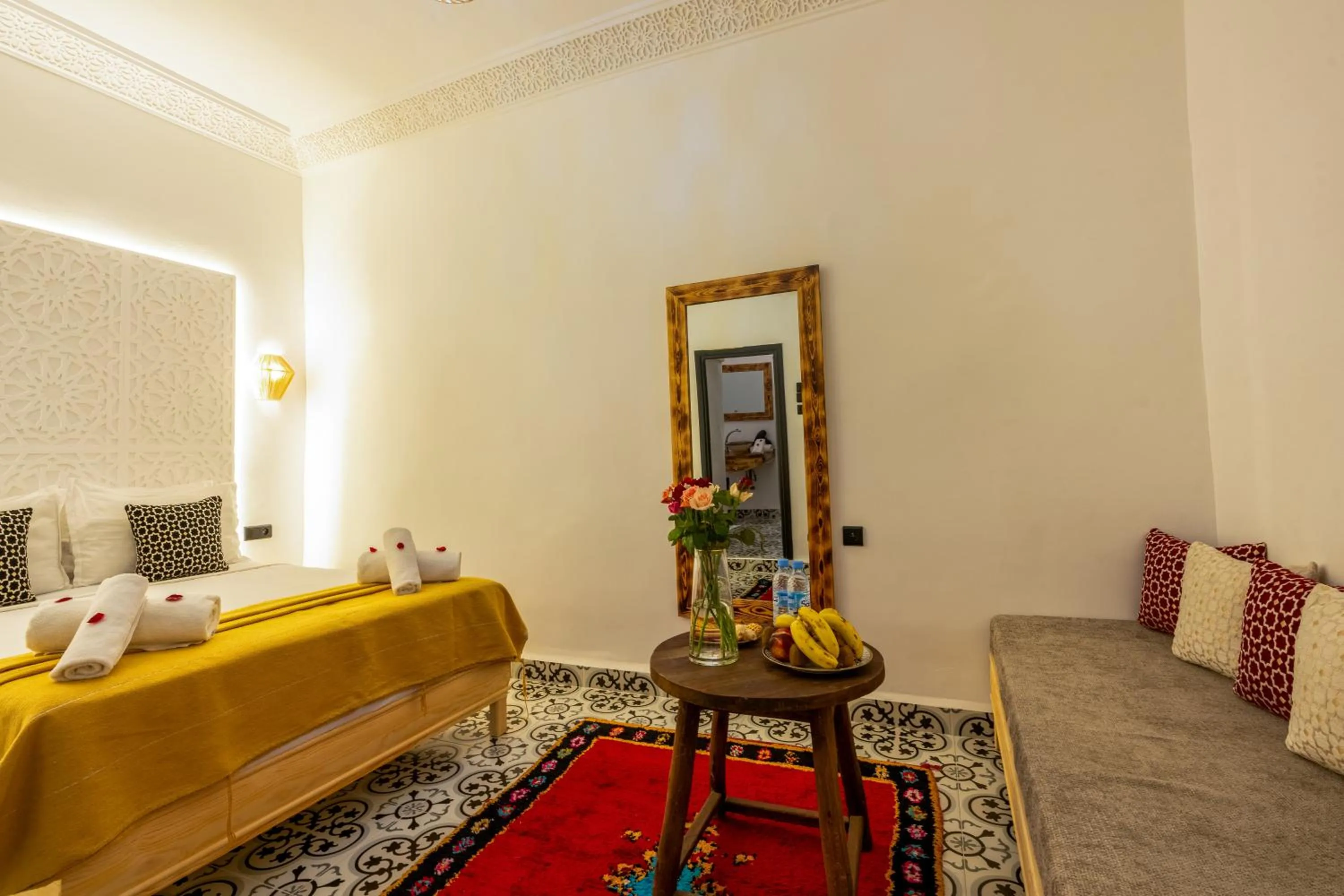 Bed in Riad des remparts Marrakech