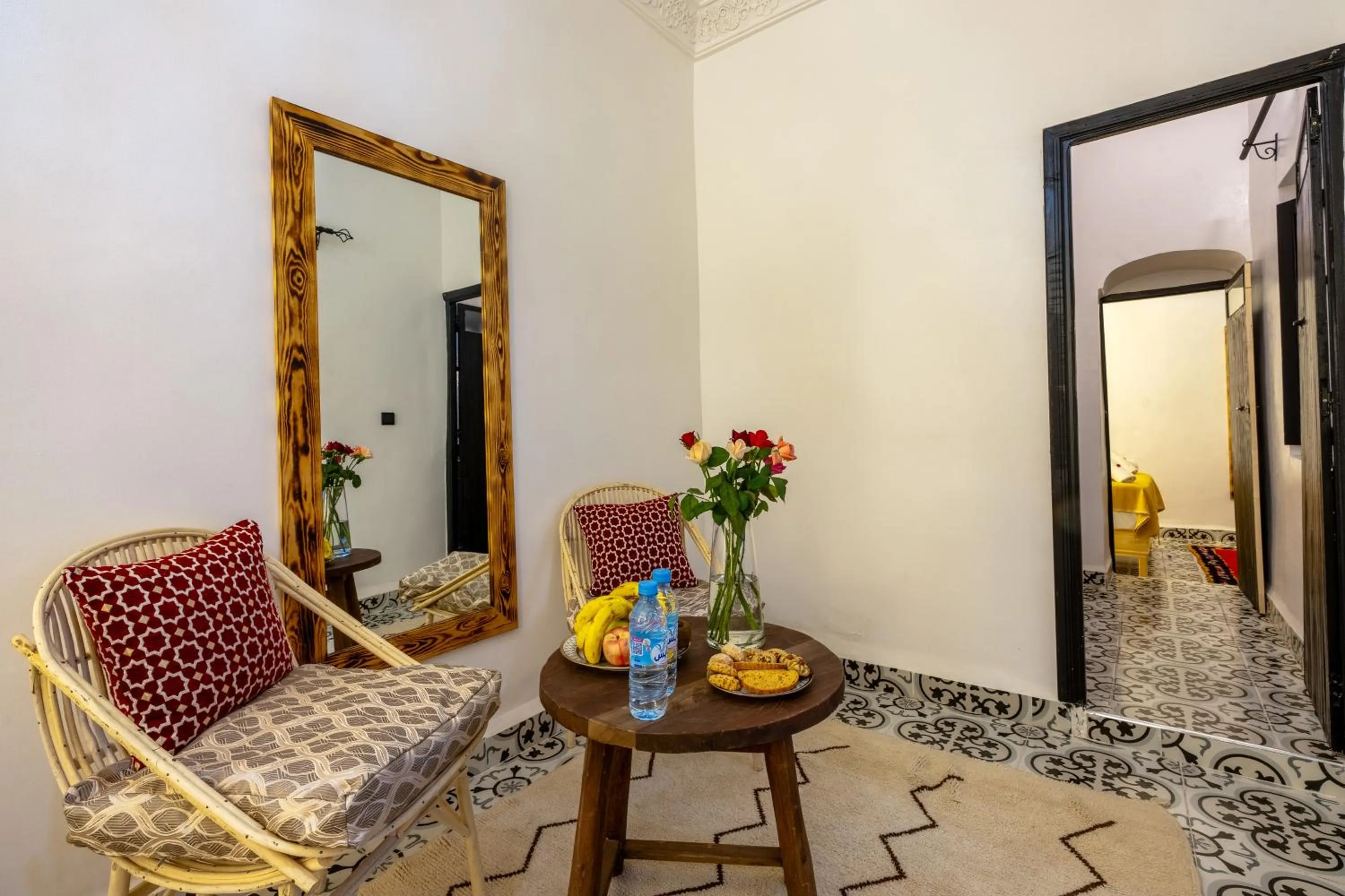 Seating area in Riad des remparts Marrakech