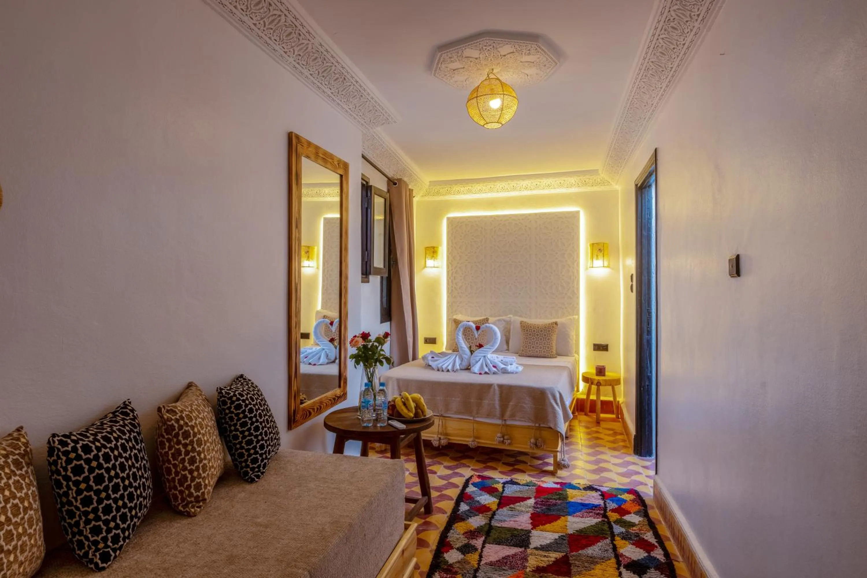 Bed in Riad des remparts Marrakech