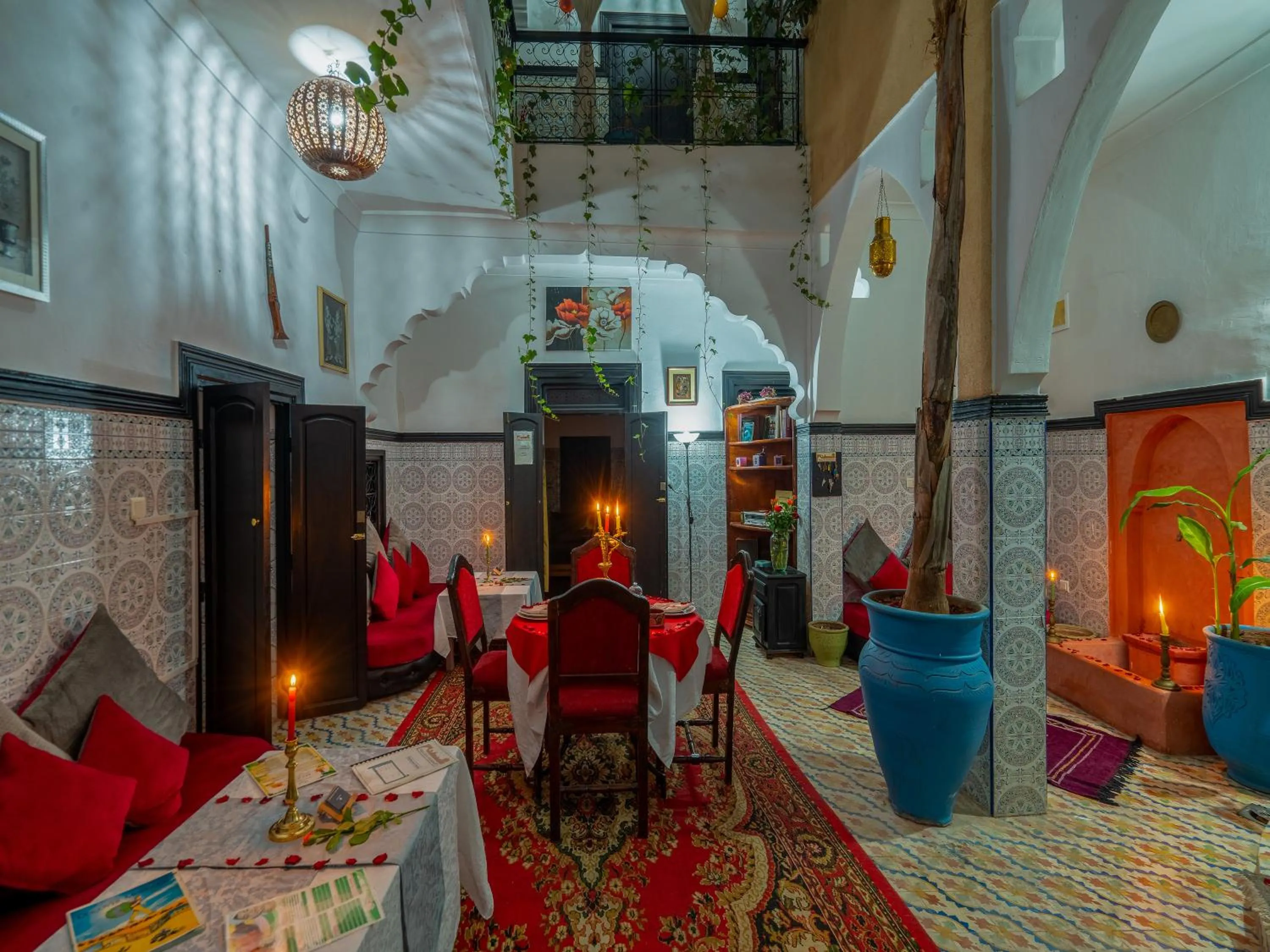 Lobby or reception in Riad des remparts Marrakech