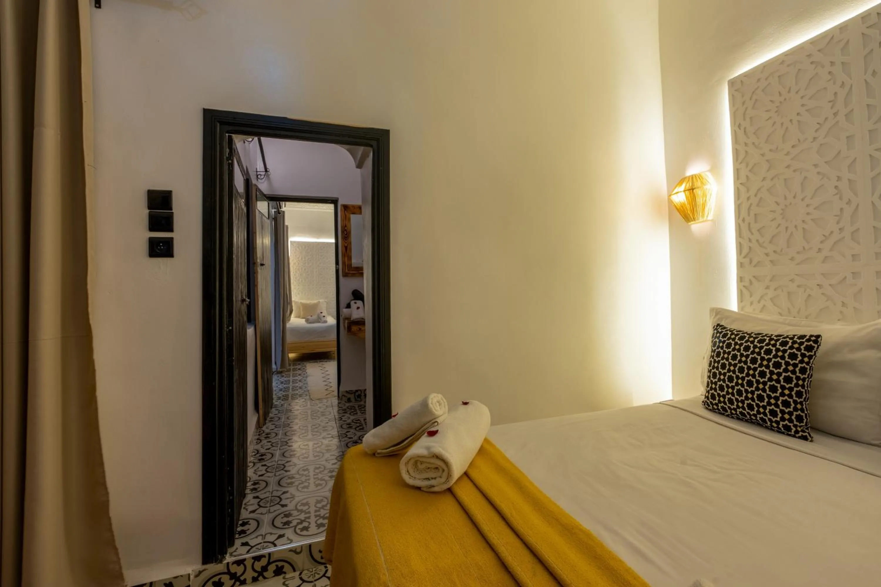 Bed in Riad des remparts Marrakech