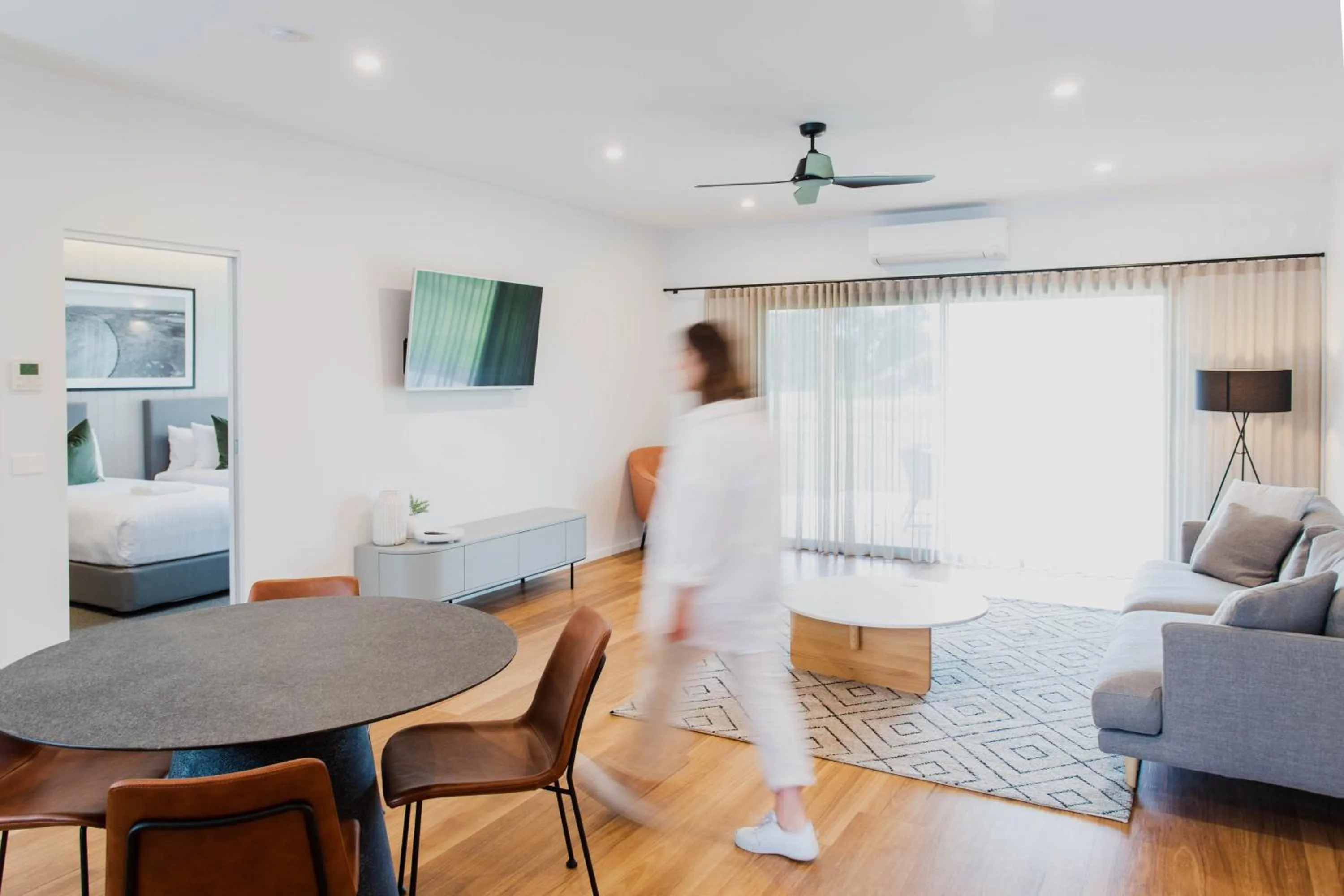 Seating area in 13th Beach Golf Lodges