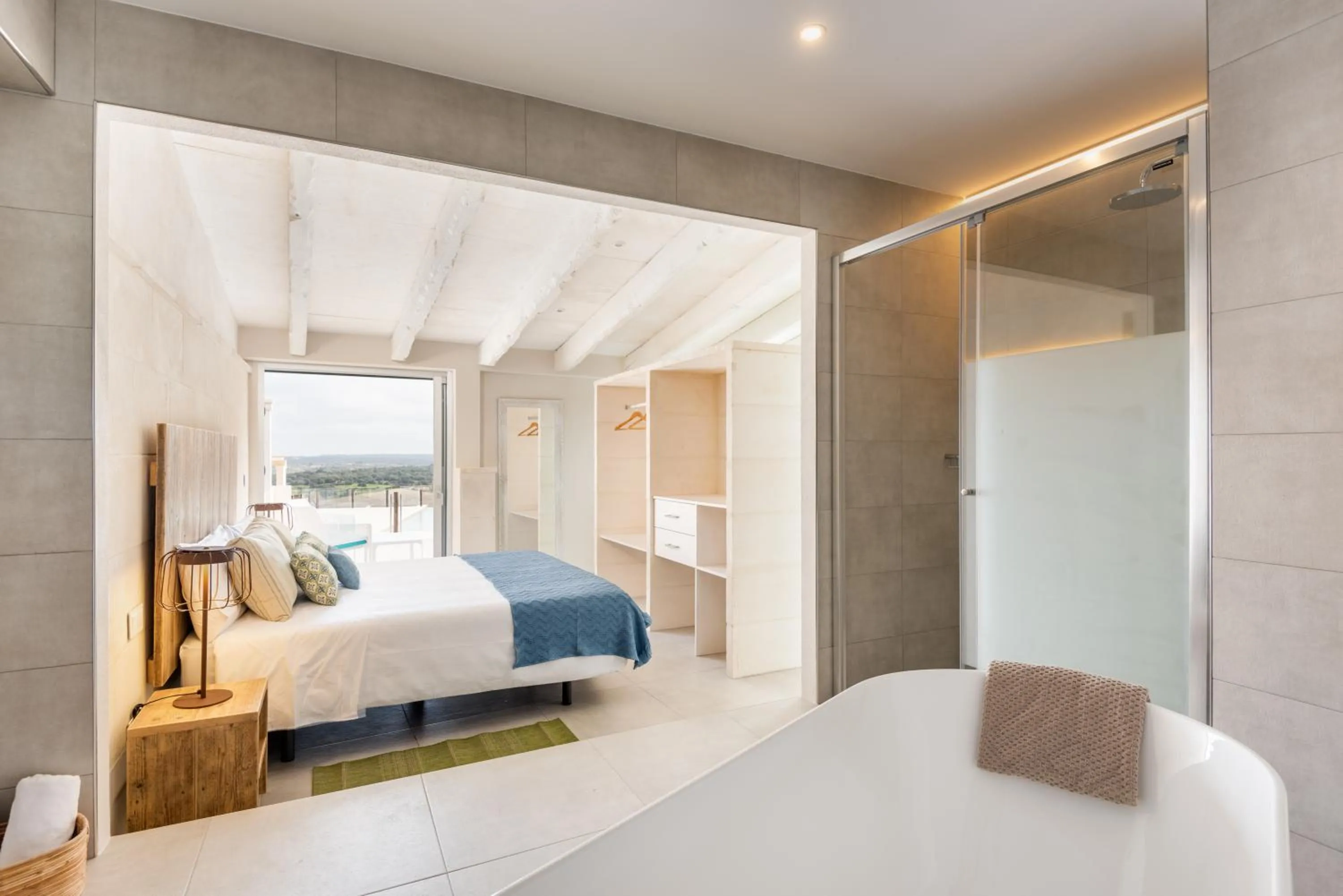 Bedroom, Bed in Agroturismo Llucasaldent Gran Menorca - Adults Only
