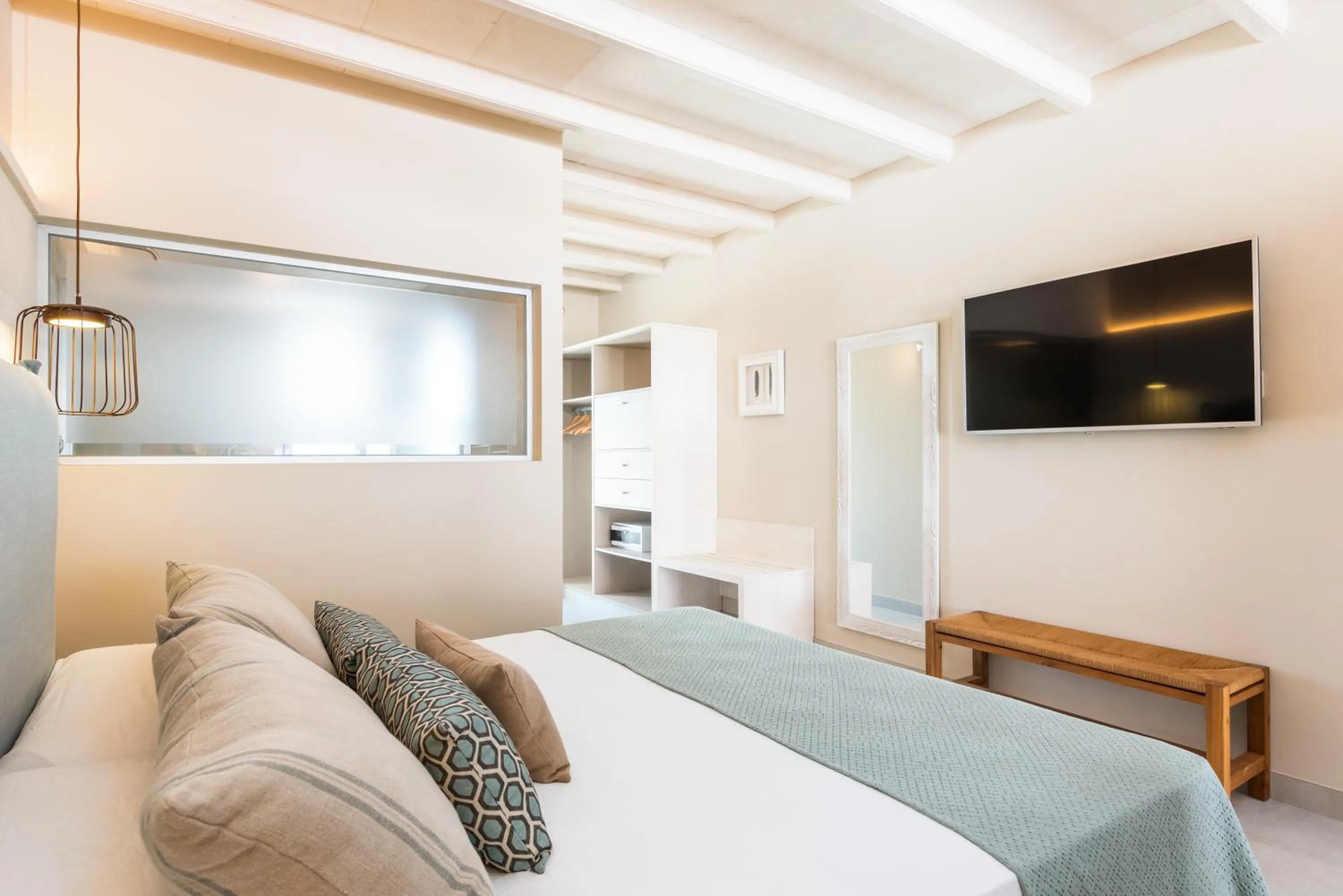 Bedroom, Bed in Agroturismo Llucasaldent Gran Menorca - Adults Only