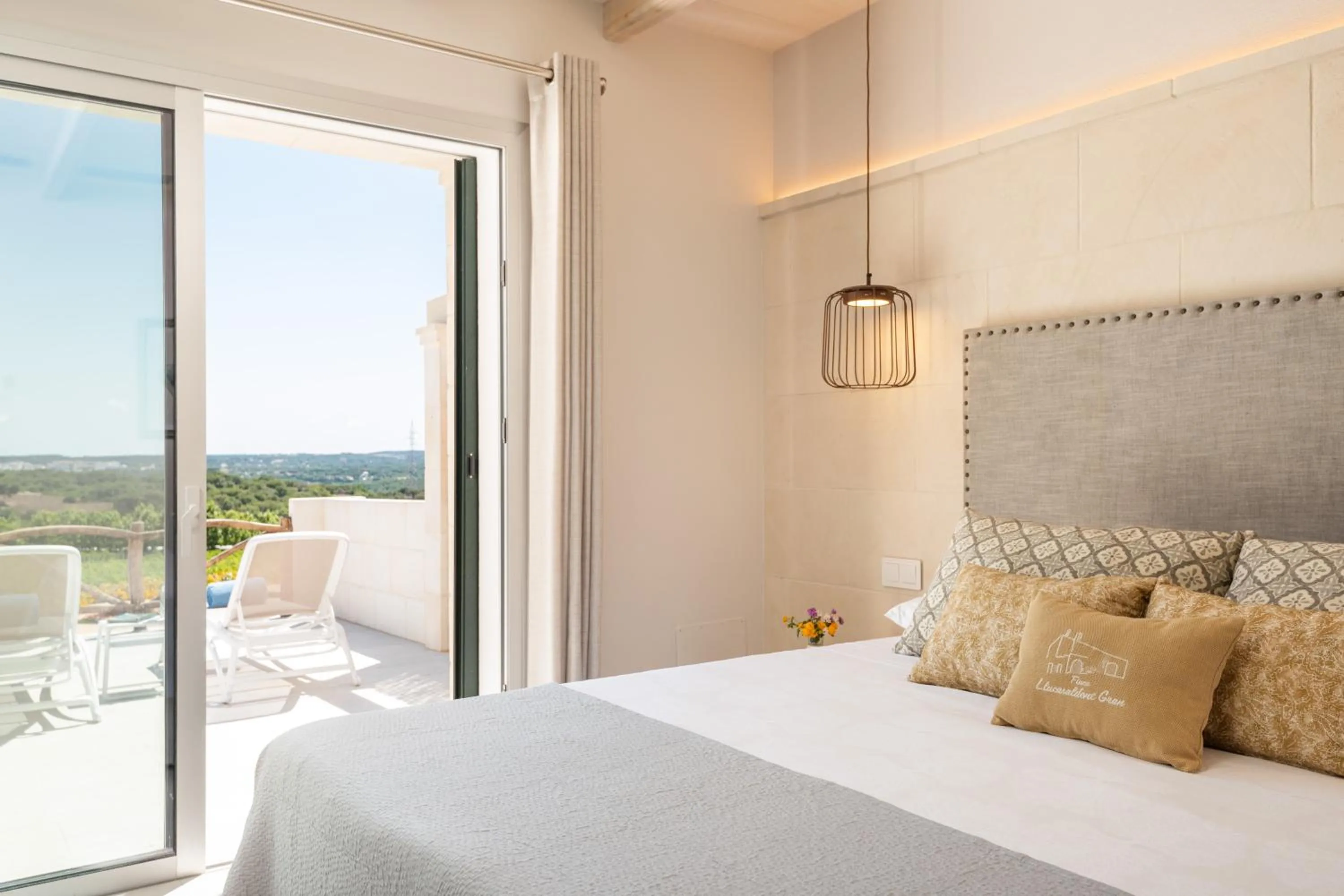Garden view, Bed in Agroturismo Llucasaldent Gran Menorca - Adults Only