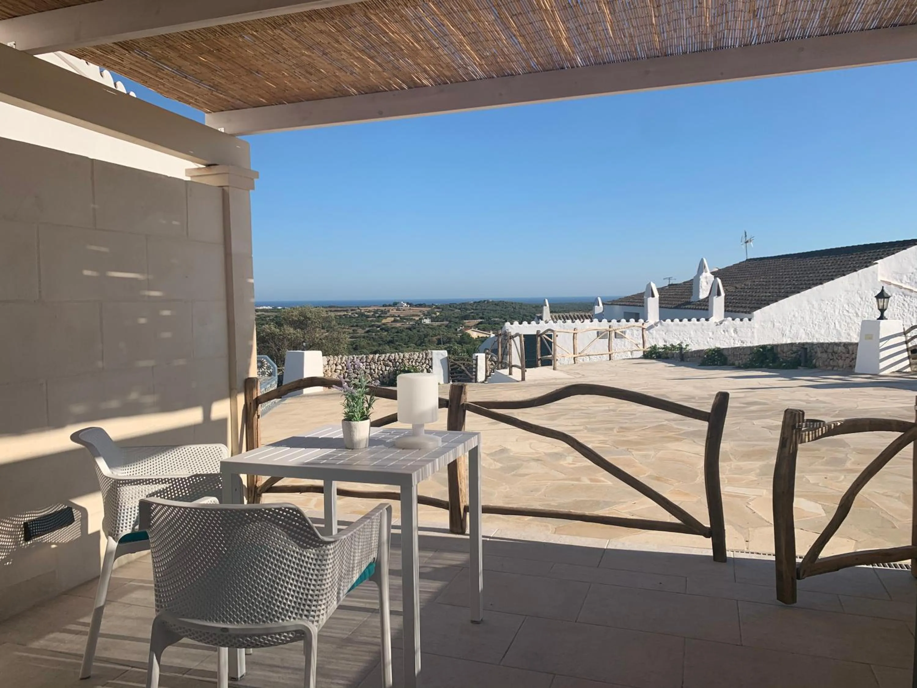 Balcony/Terrace in Agroturismo Llucasaldent Gran Menorca - Adults Only