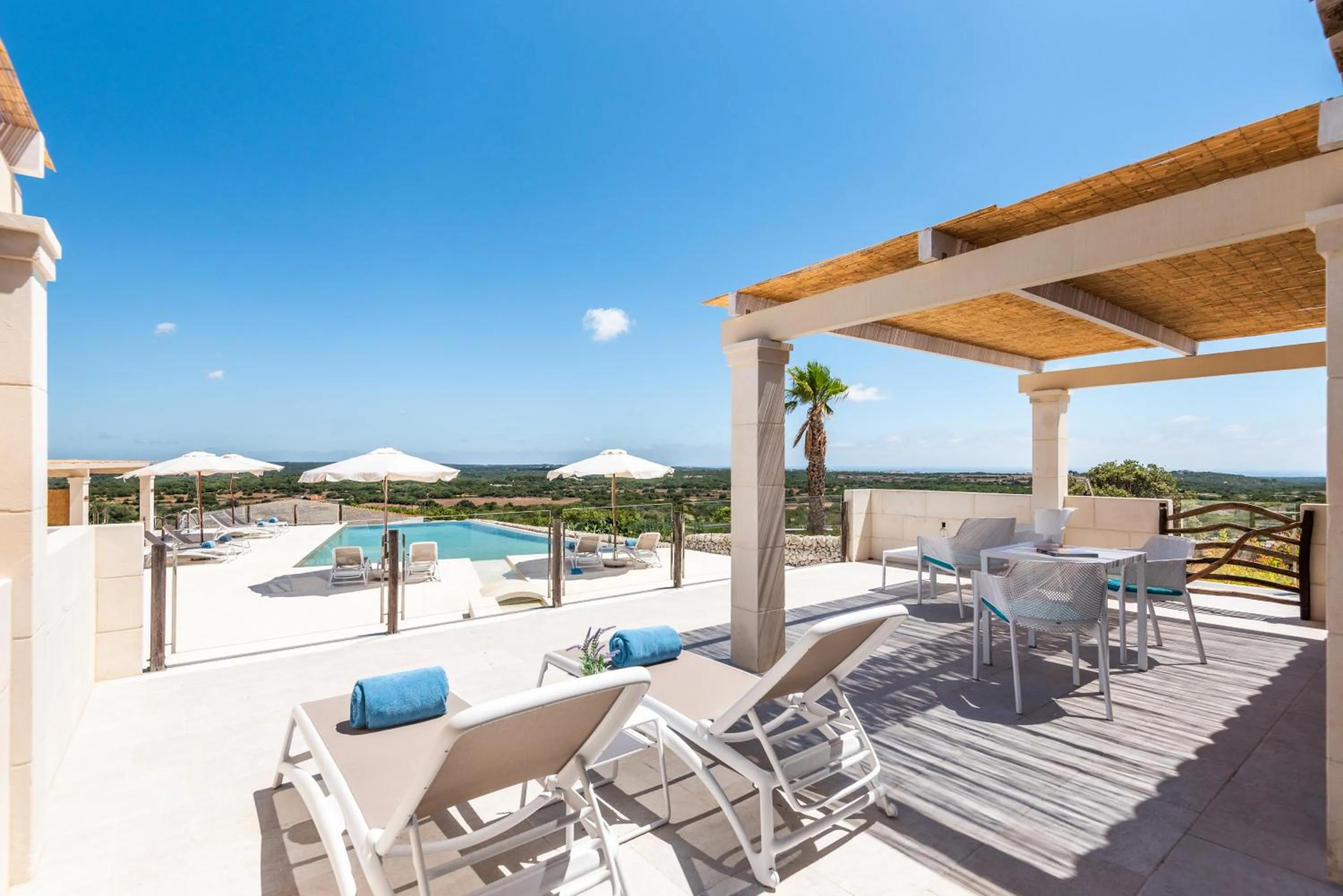 Balcony/Terrace in Agroturismo Llucasaldent Gran Menorca - Adults Only