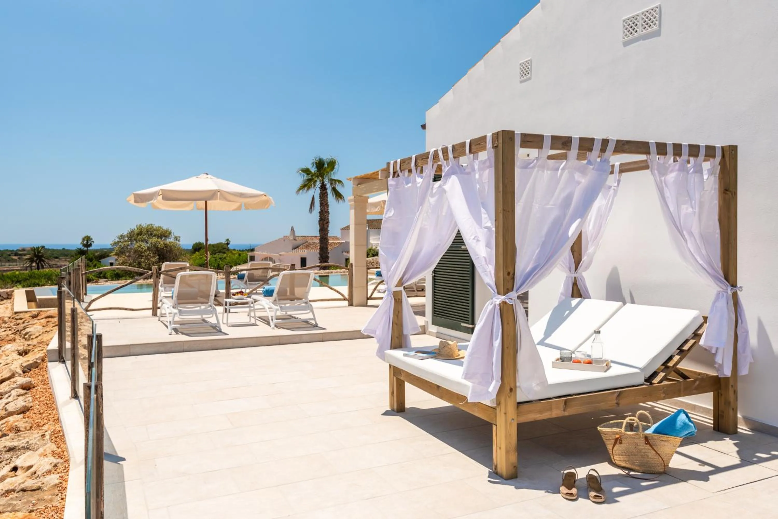 Balcony/Terrace in Agroturismo Llucasaldent Gran Menorca - Adults Only