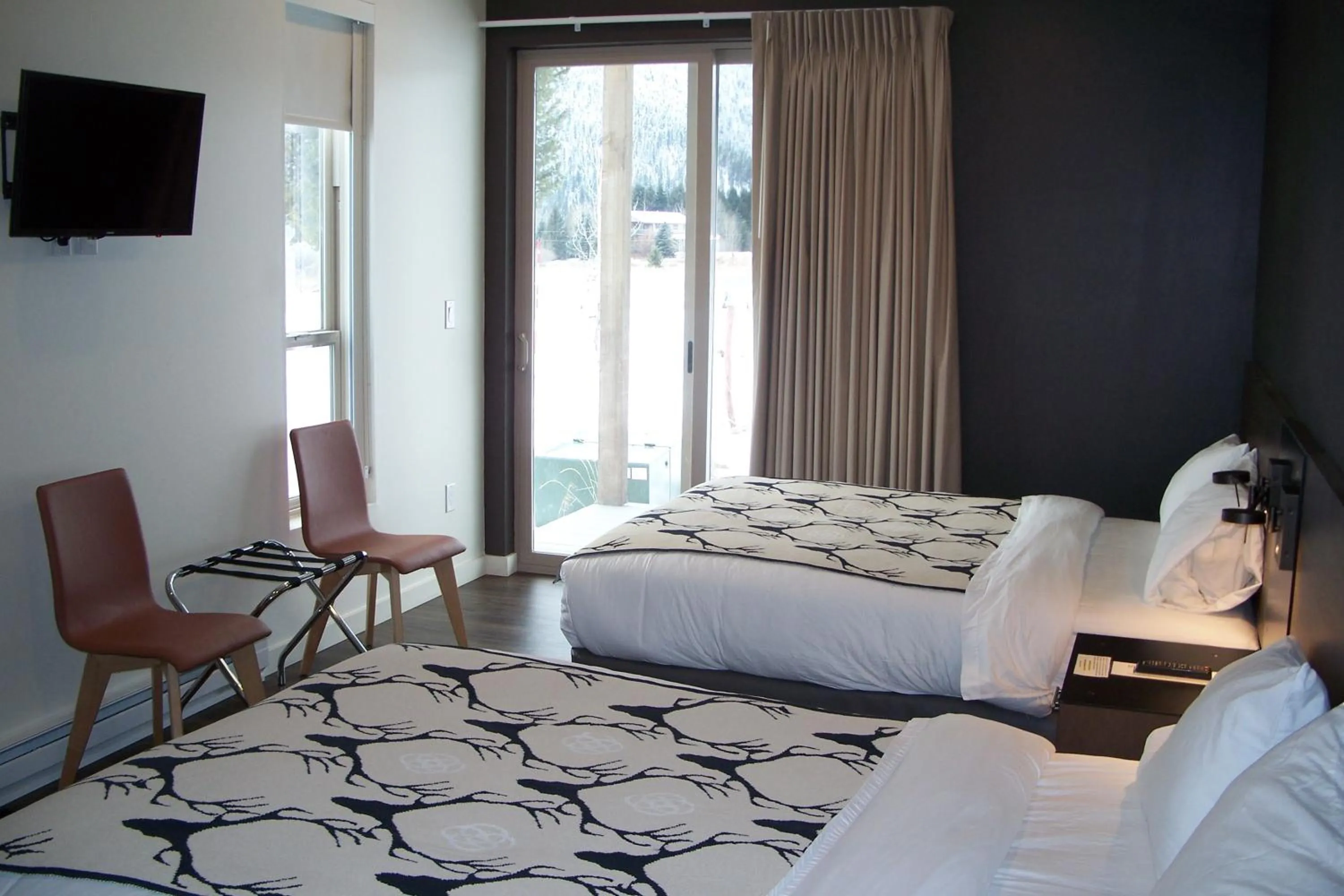 Photo of the whole room, Bed in Terra Nova Cabins