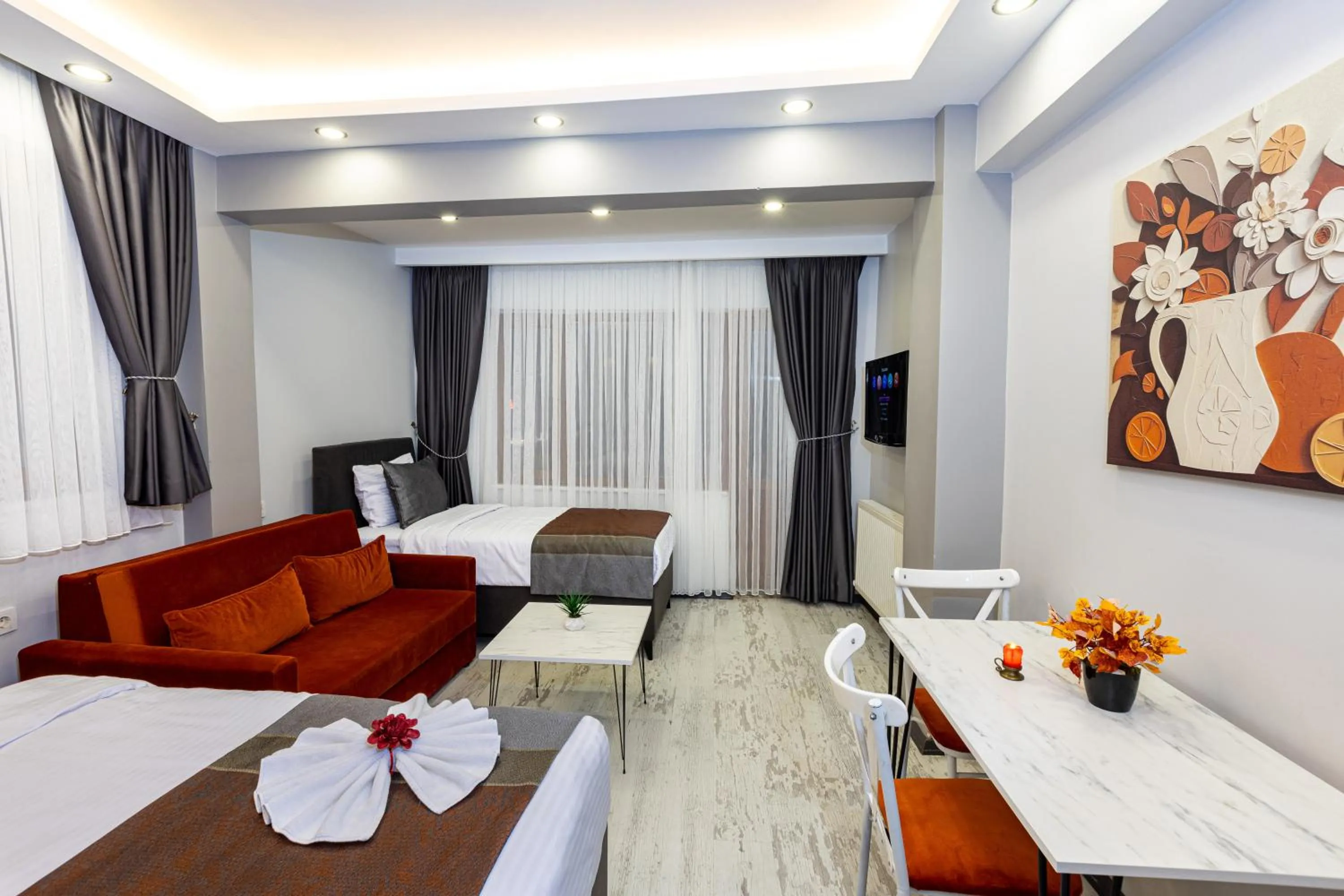 Bed in APOLLO HOTEL & APARTMENtS