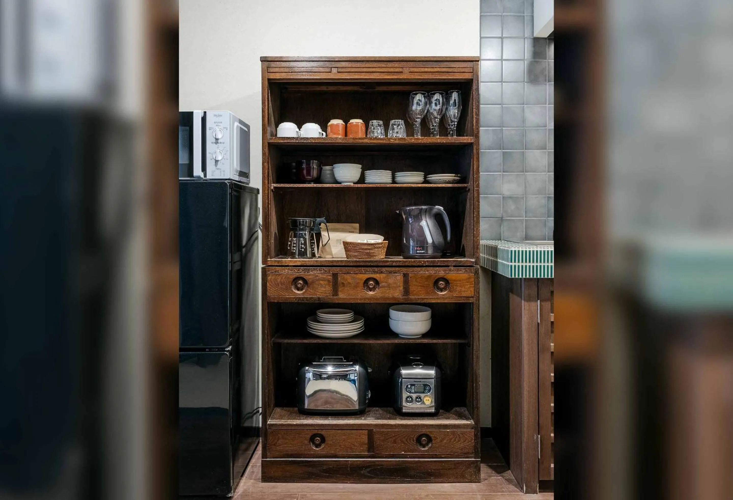 kitchen in Anzu an Machiya House