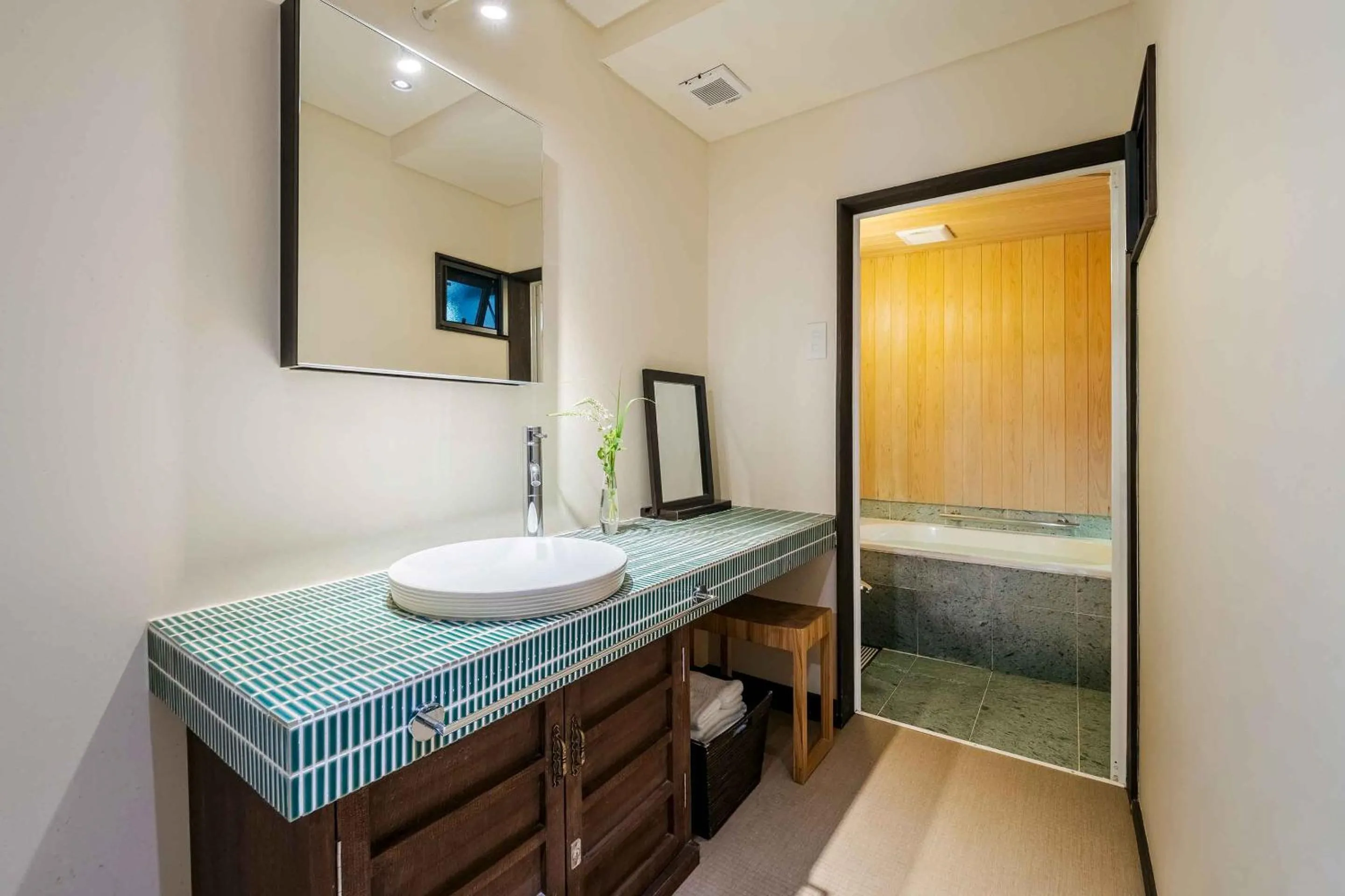 Bathroom, Bed in Anzu an Machiya House