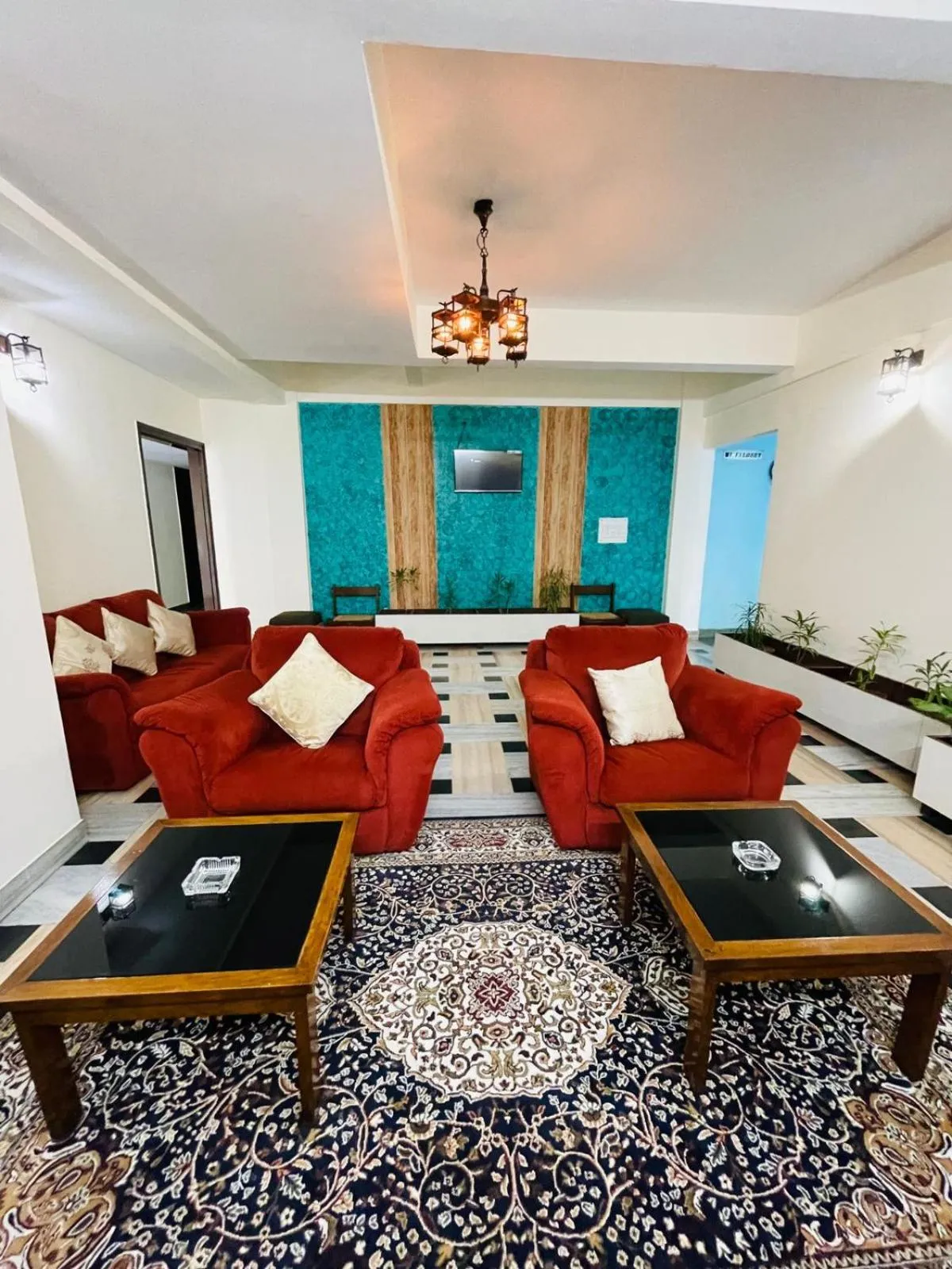 Seating area in Gautam Hotel