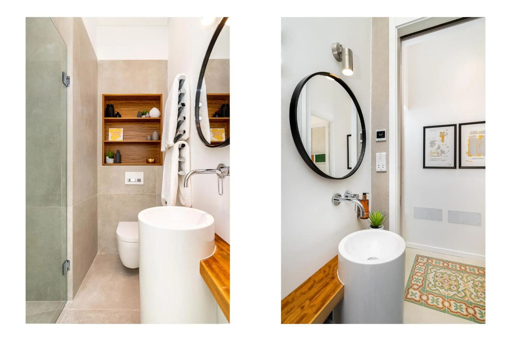Shower in Amazing Art Deco Villa 150m to sea with Daily Housekeeping