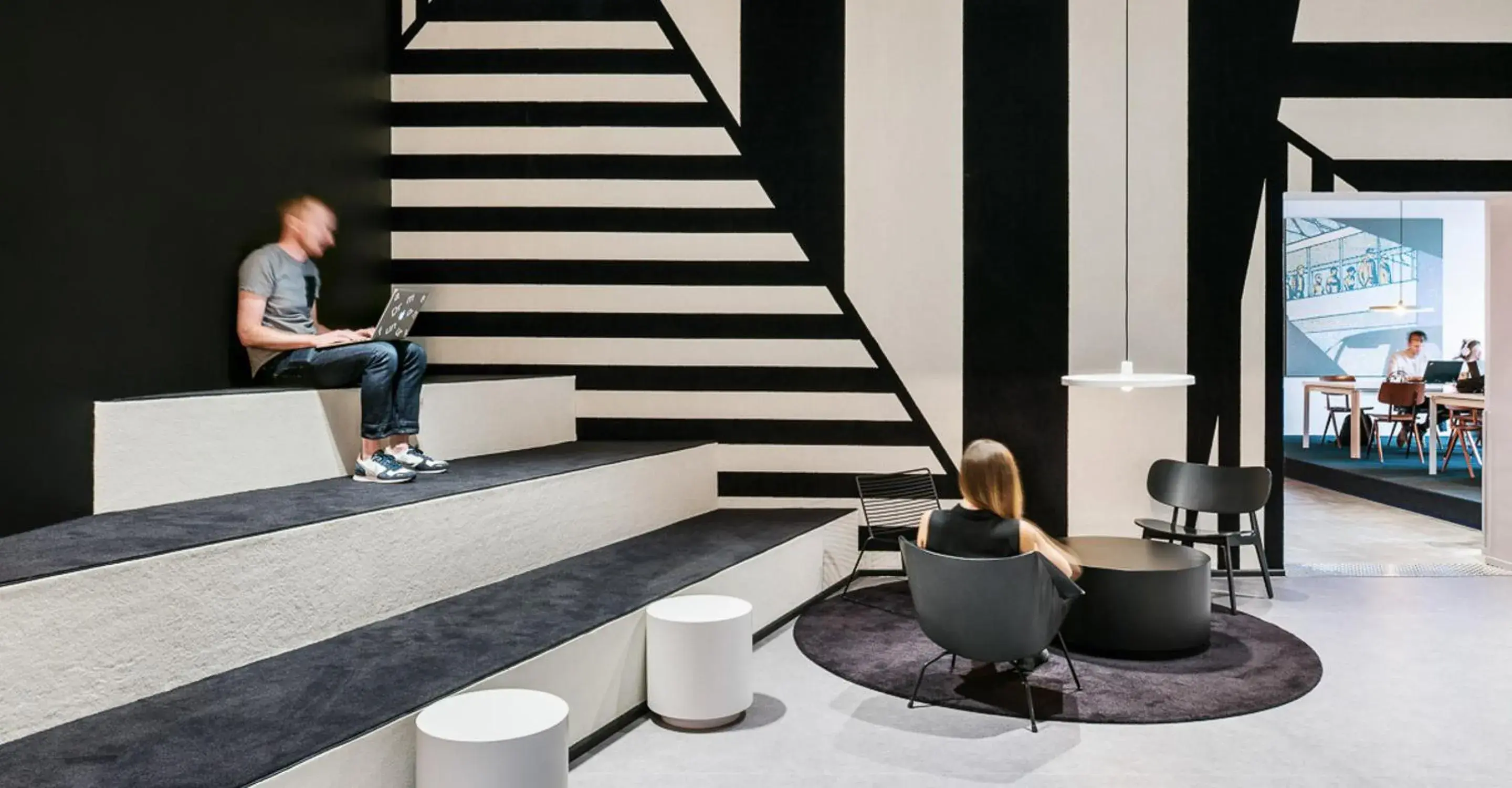 Lobby or reception in The Social Hub Rotterdam Lobby or reception in The Social Hub Rotterdam