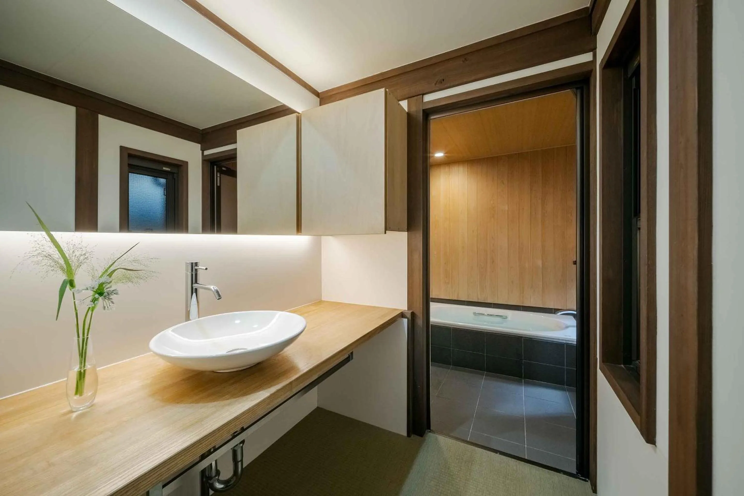 Bathroom in Hatoba an Machiya House