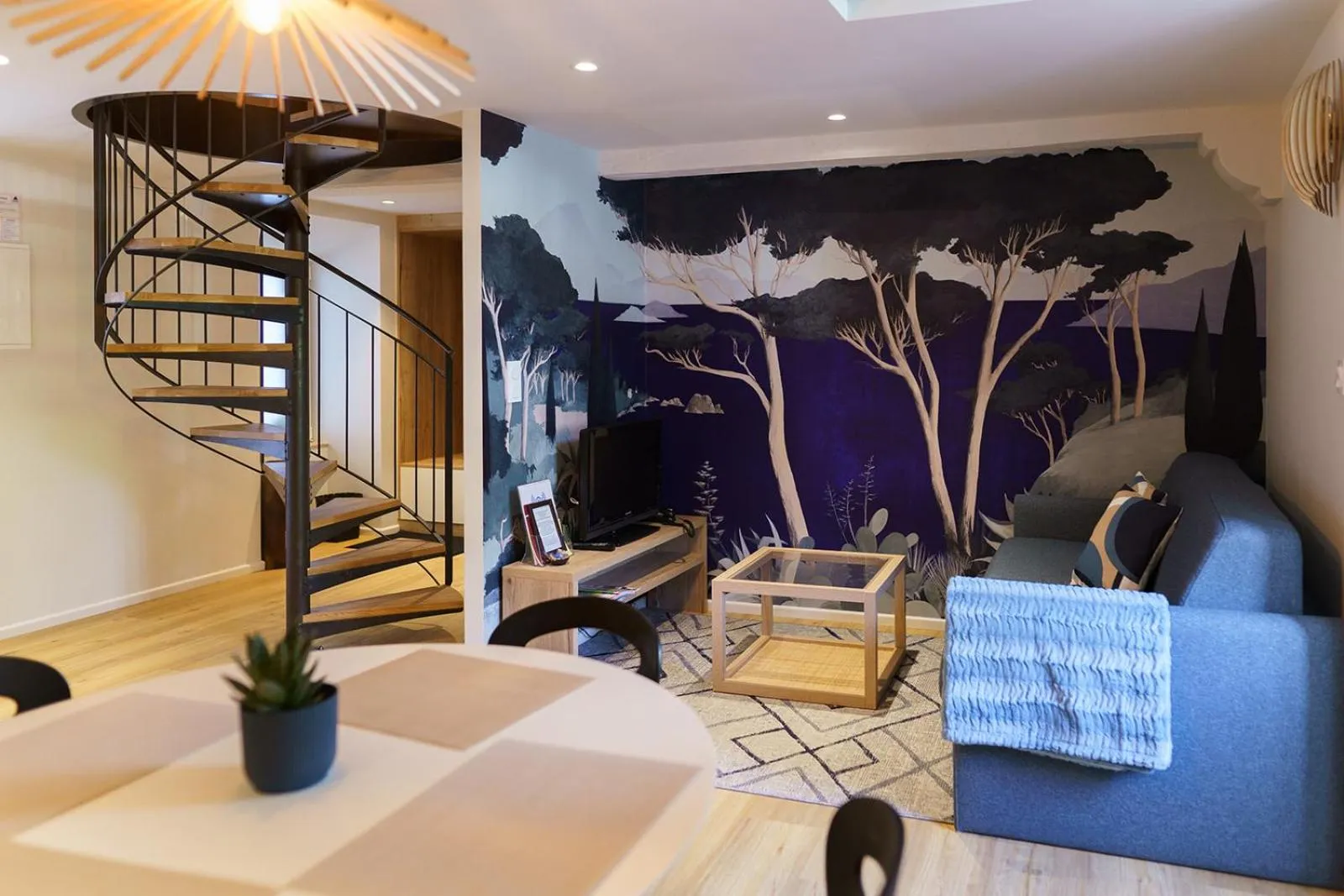 Living room in CITOTEL La Chaumière Roz-Aven