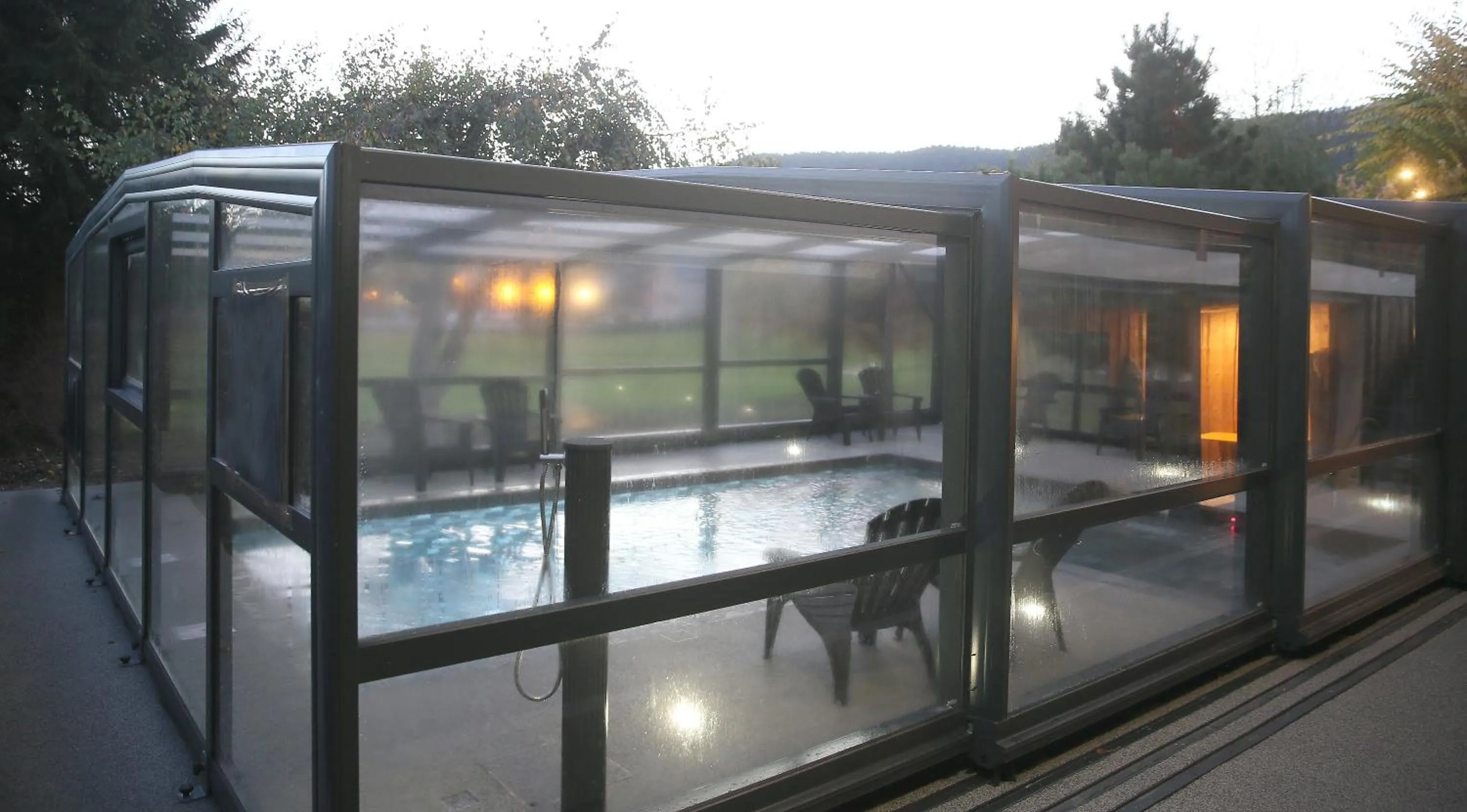 Swimming pool in Hôtel Restaurant La Buffe