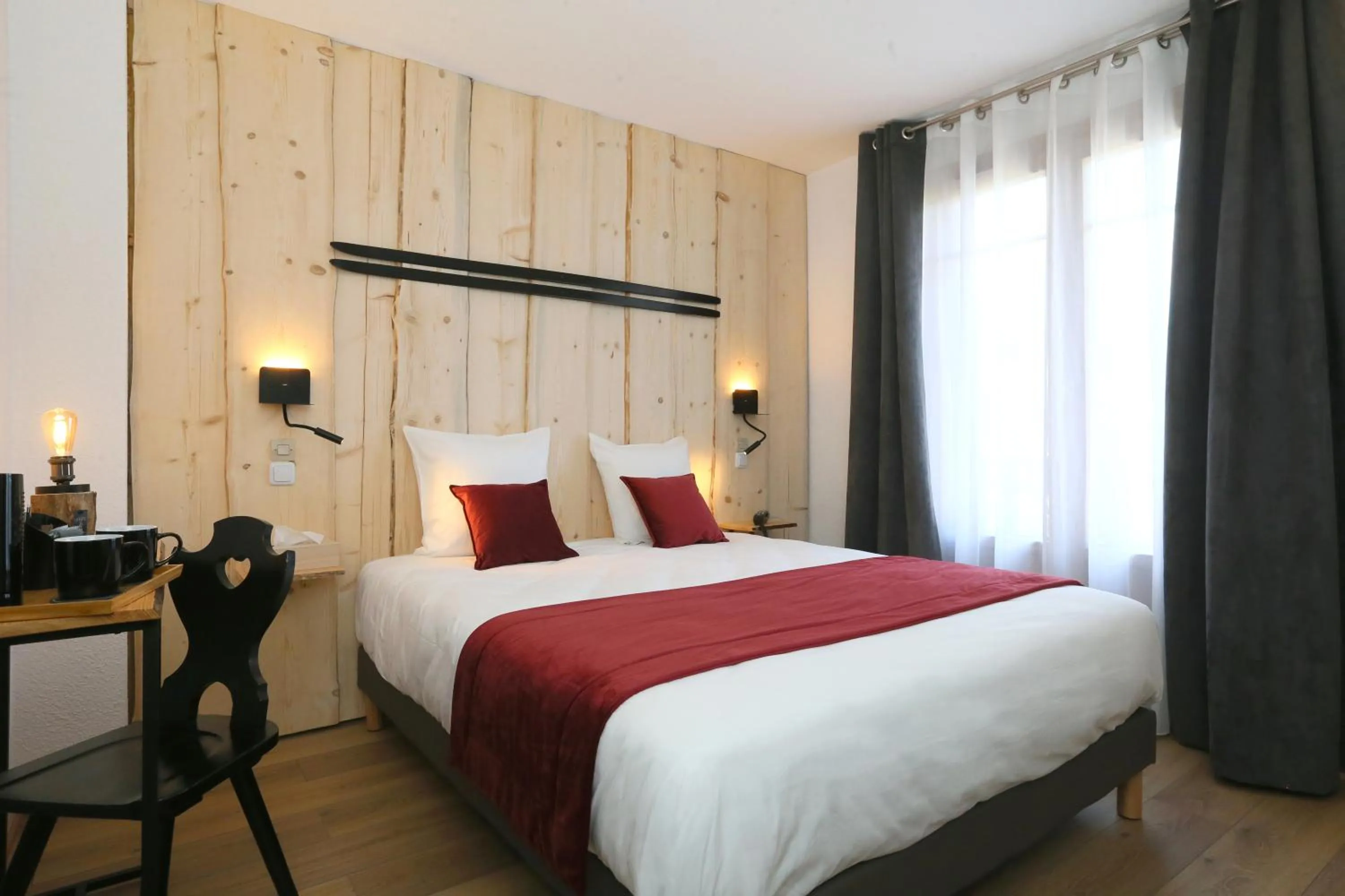 Bed in Hôtel Restaurant La Buffe