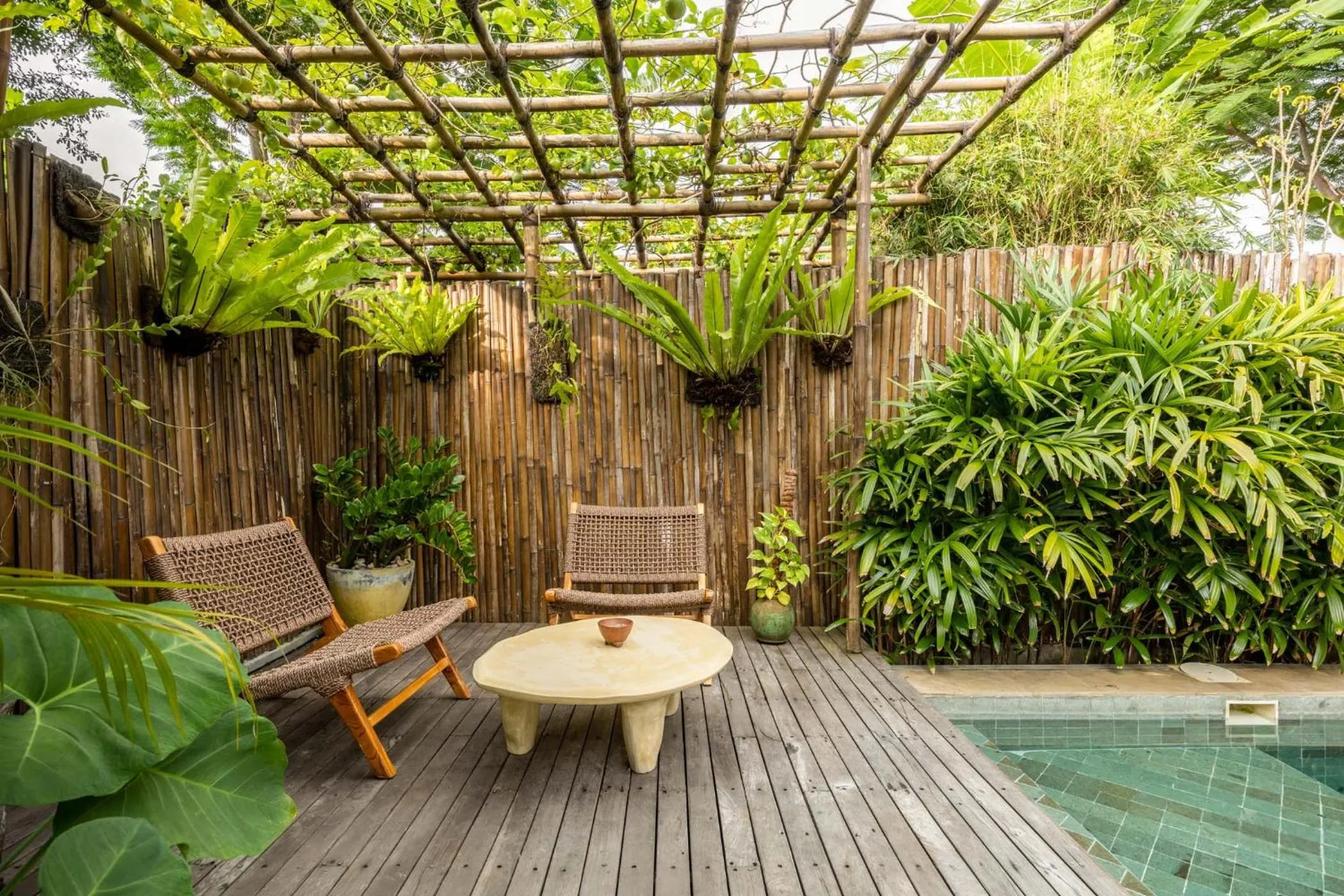 Garden view in Rimba Villas Gili Air